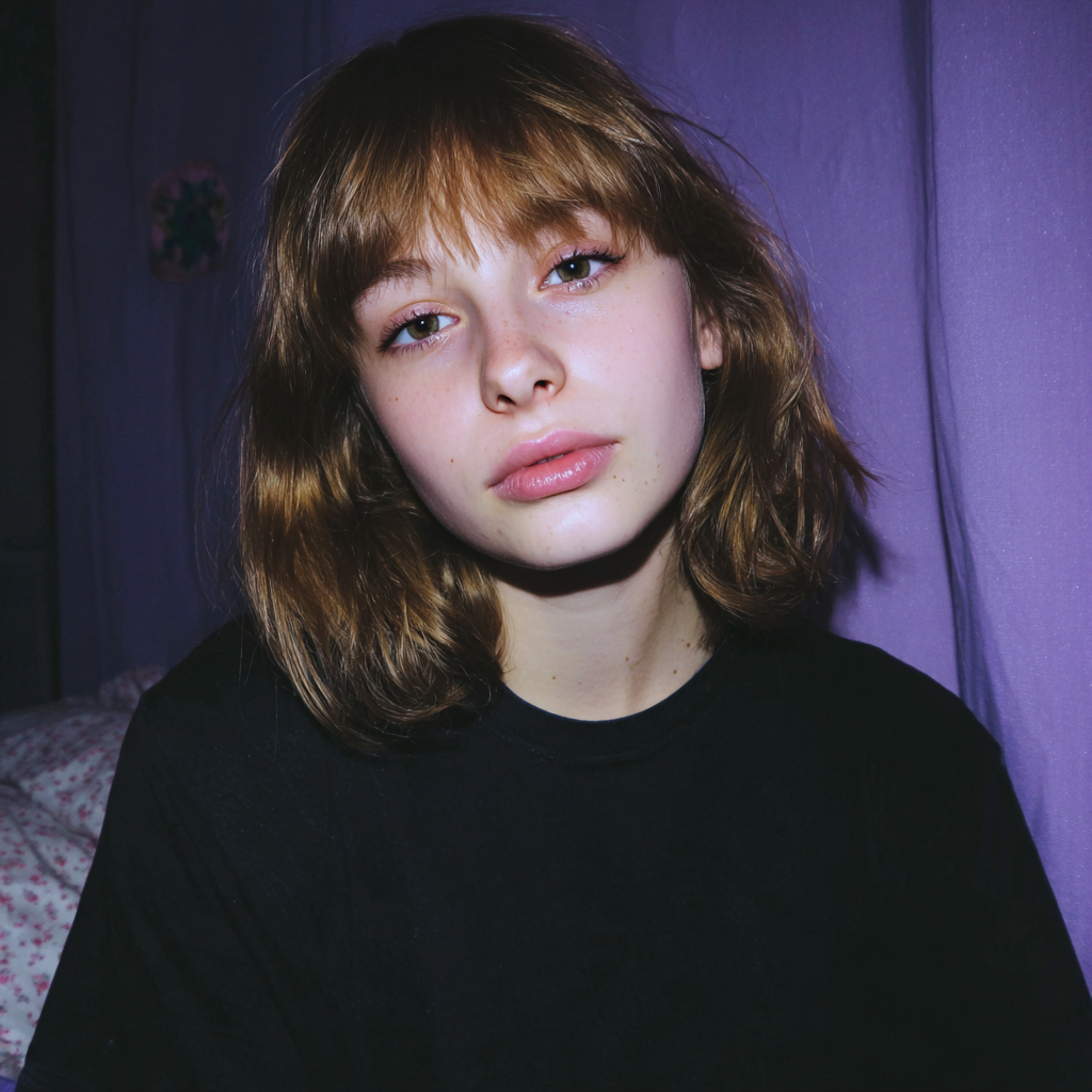 Gros plan sur une adolescente fatiguée | Source : Midjourney
