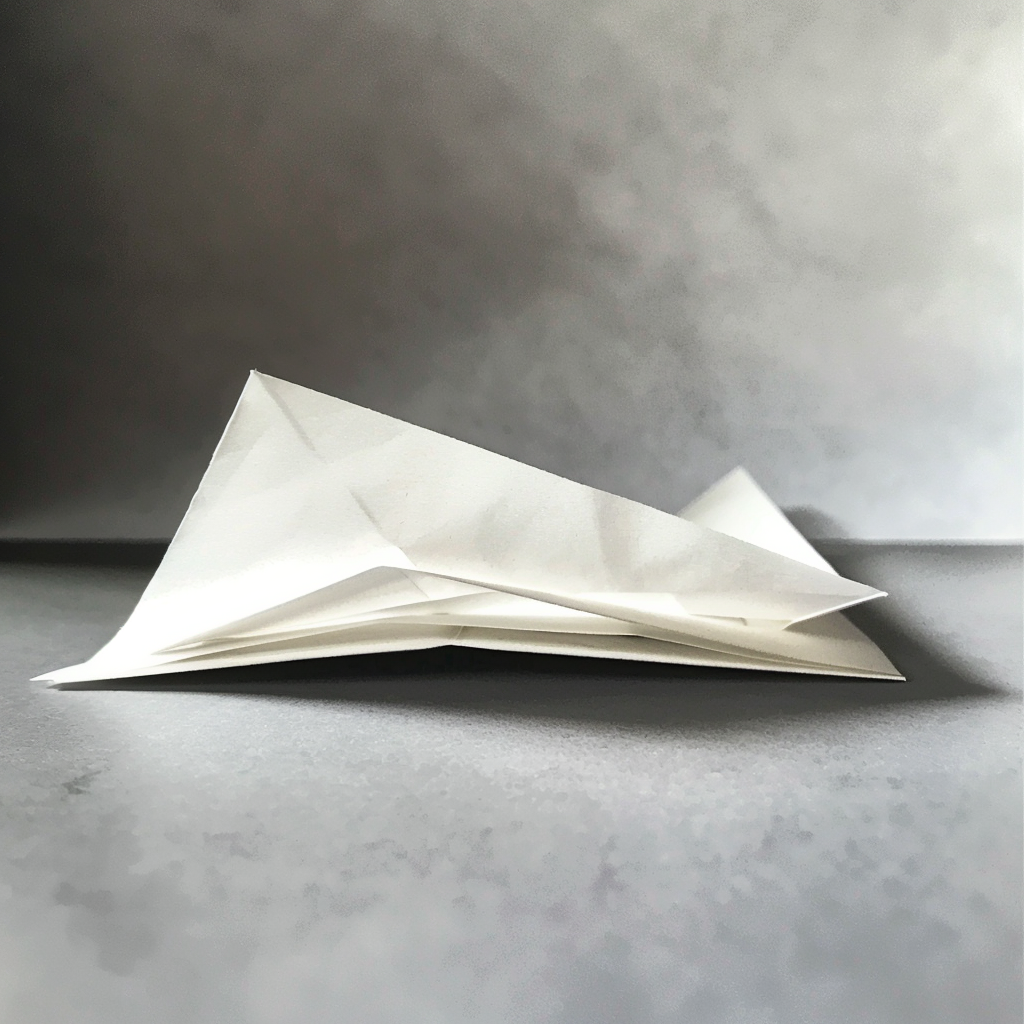 Une feuille de papier pliée | Source : Midjourney