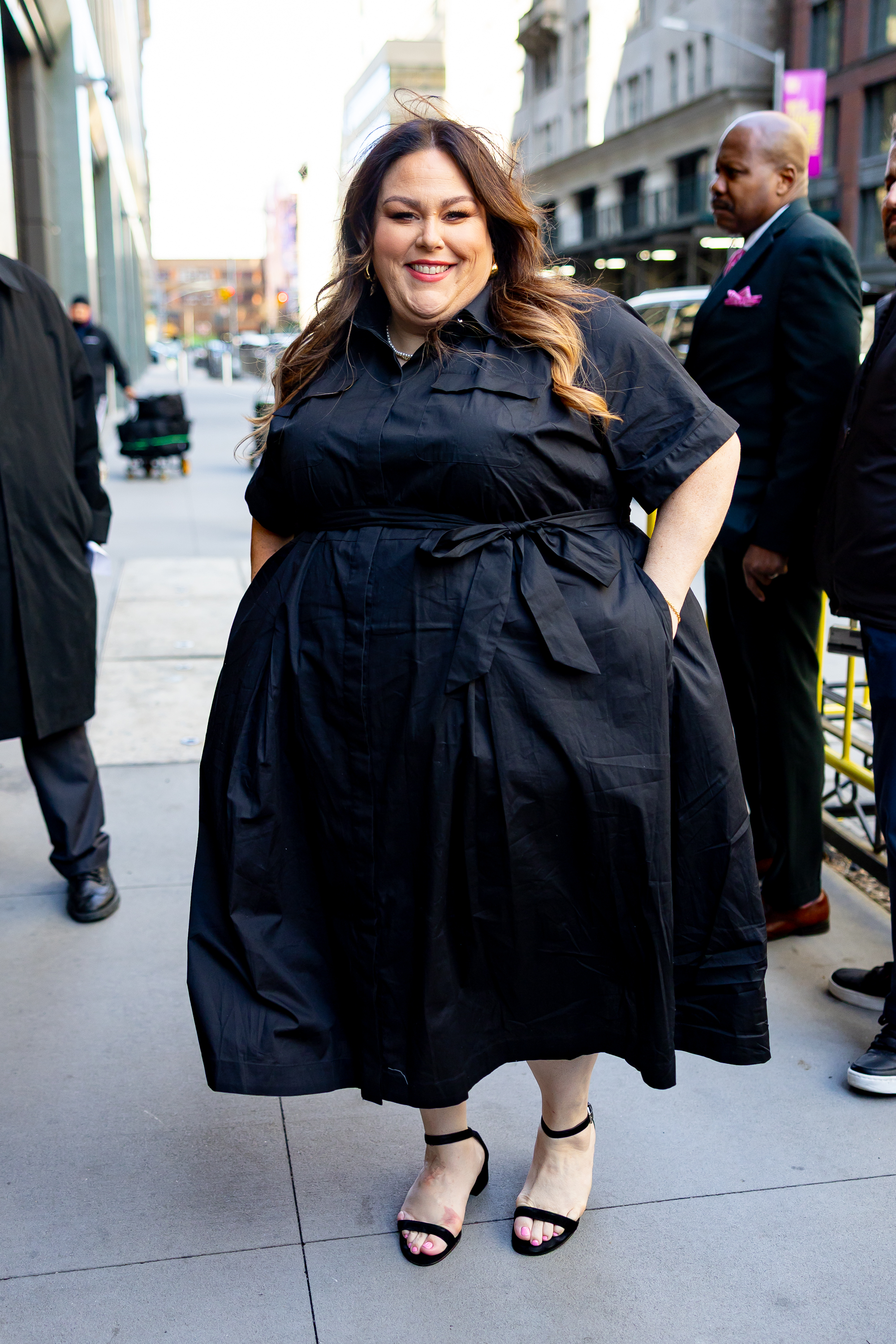 Chrissy Metz repérée le 8 avril 2025 à New York. | Source : Getty Images