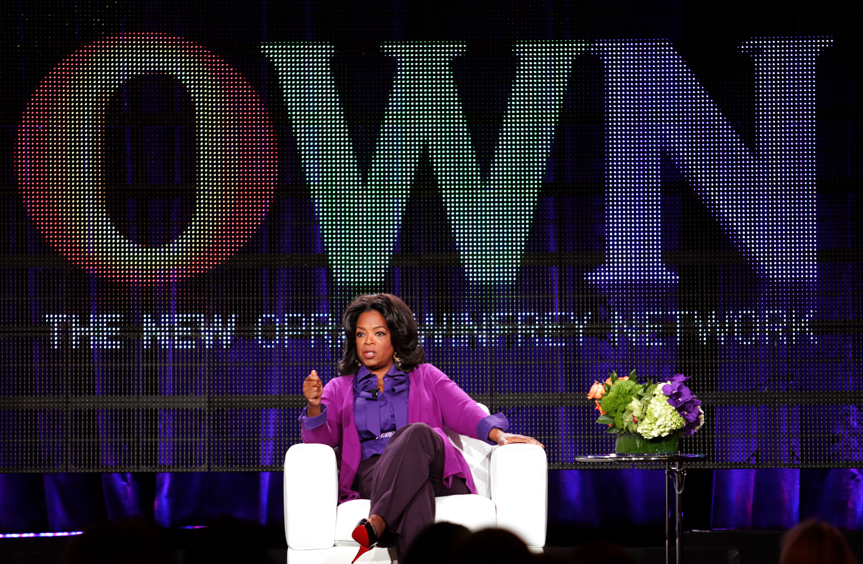 Oprah Winfrey s'exprime lors de la partie « OWN : Oprah Winfrey Network » de la tournée de presse hivernale de la TCA, le 6 janvier 2011 | Source : Getty Images