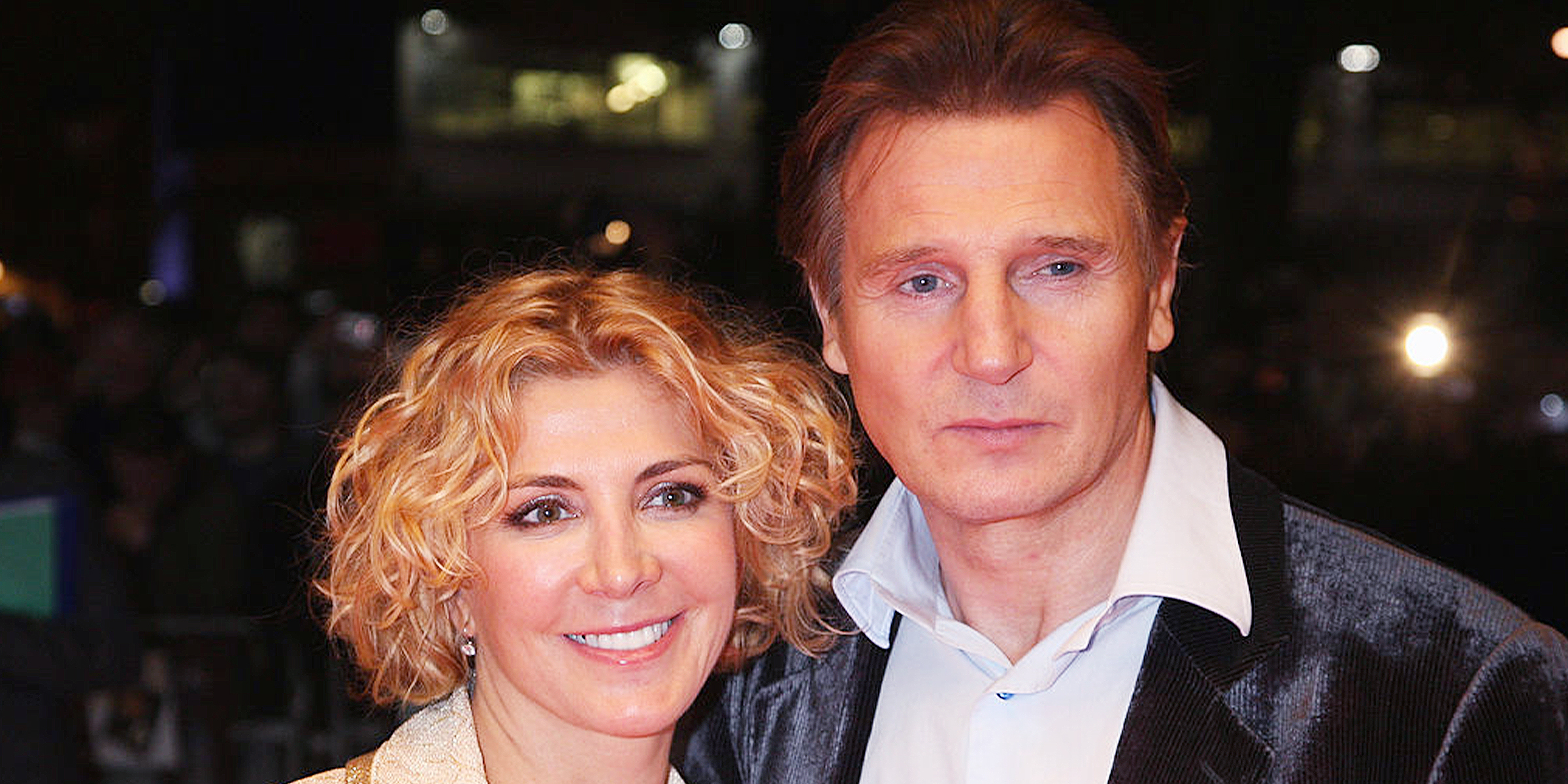 Liam Neeson et sa défunte épouse | Source : Getty Images