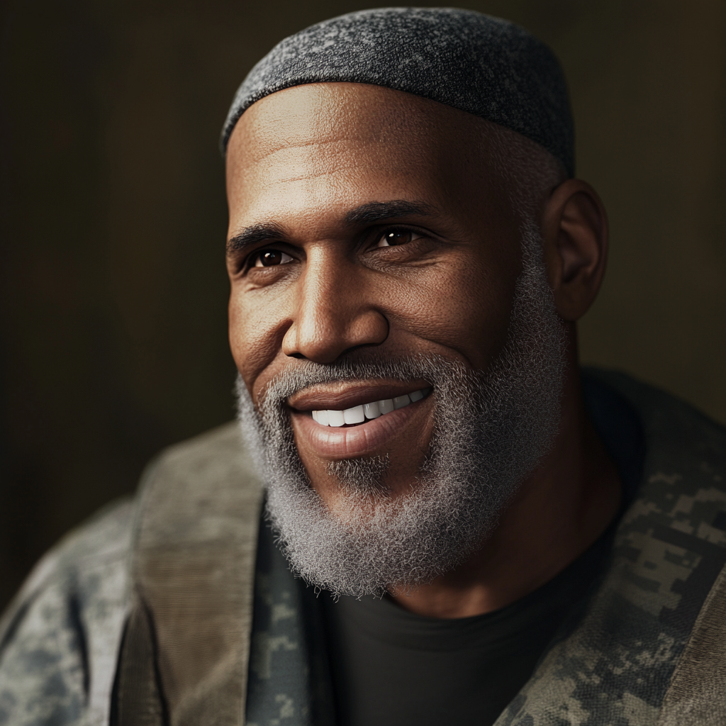 Un homme qui regarde quelqu'un avec un sourire chaleureux | Source : Midjourney