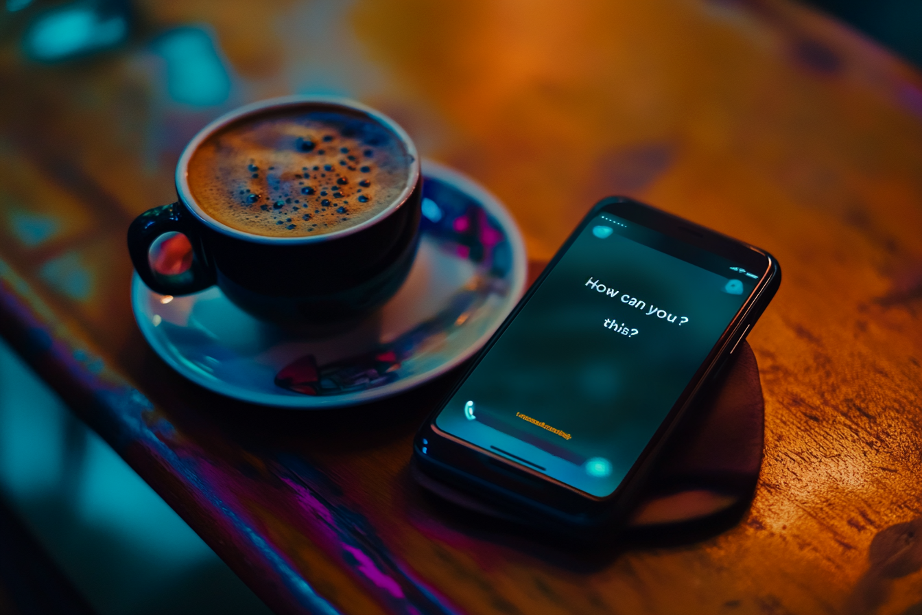 Un SMS sur un téléphone | Source : Midjourney