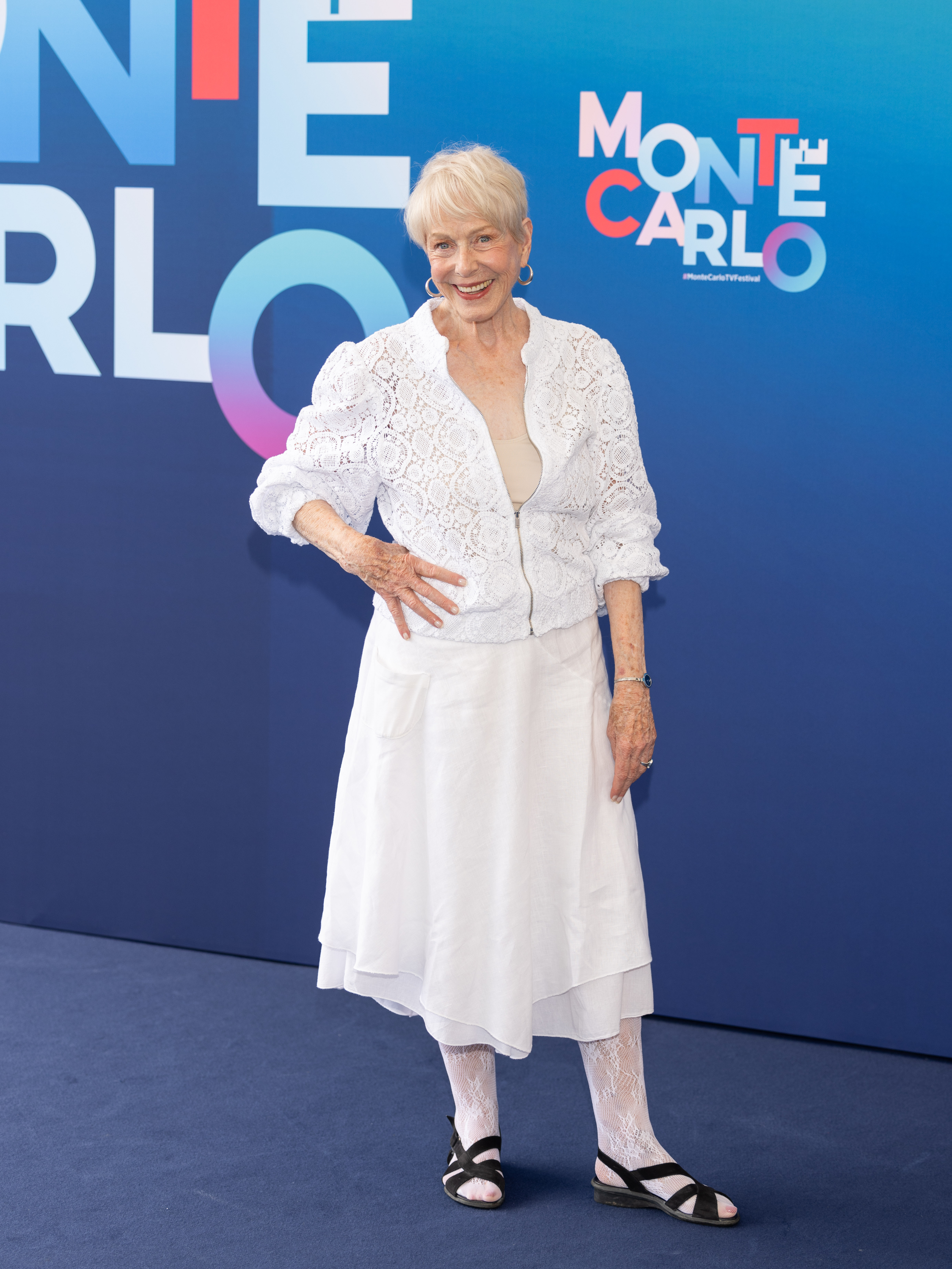 Karen Grassle lors de la séance photo « La Petite Maison dans la prairie » pendant le 63e Festival de télévision de Monte-Carlo, le 15 juin 2024, à Monaco. | Source : Getty Images