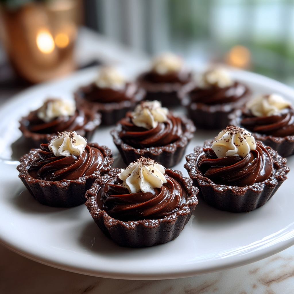 Un plateau de tartes au chocolat sur une table | Source : Midjourney