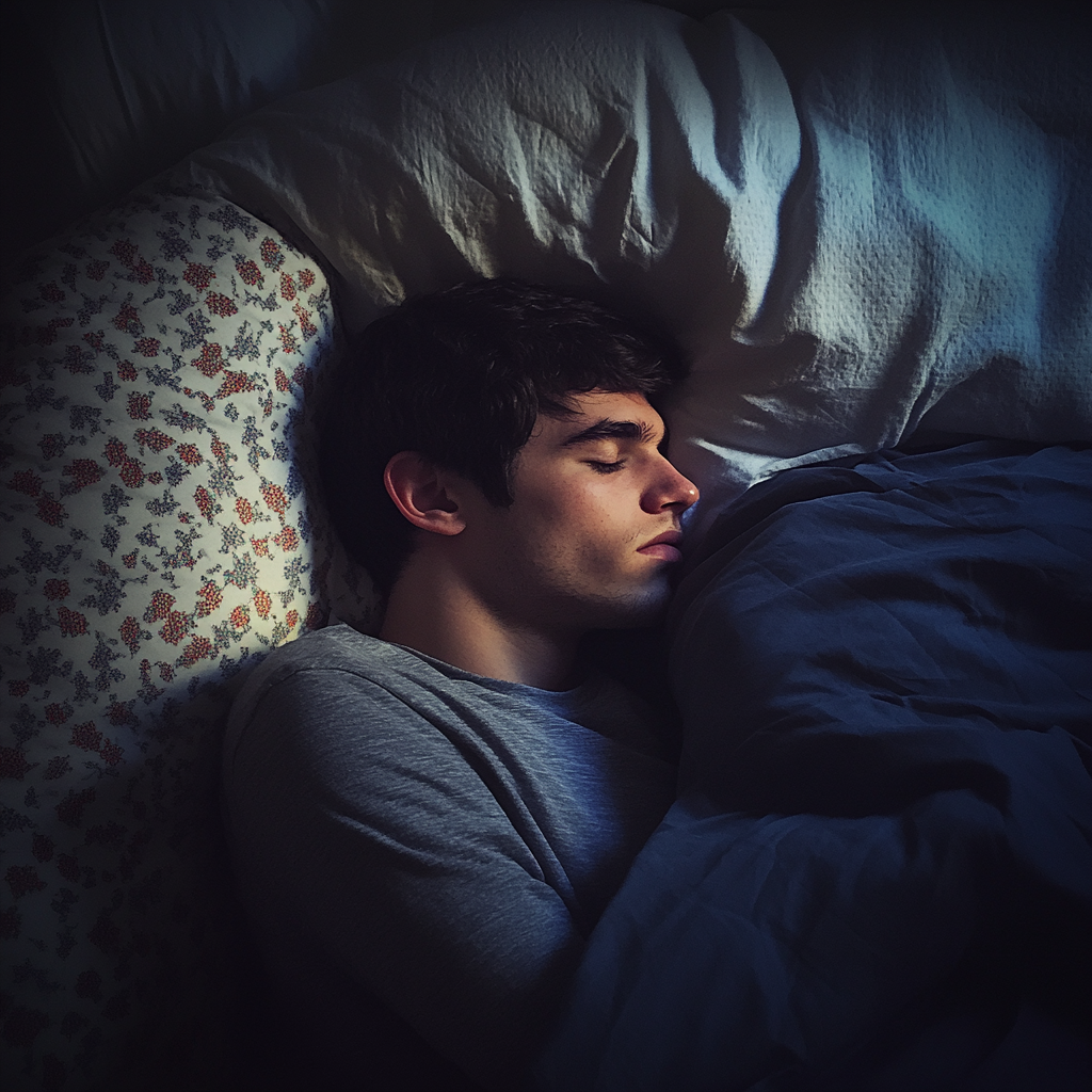 Un jeune homme qui dort | Source : Midjourney
