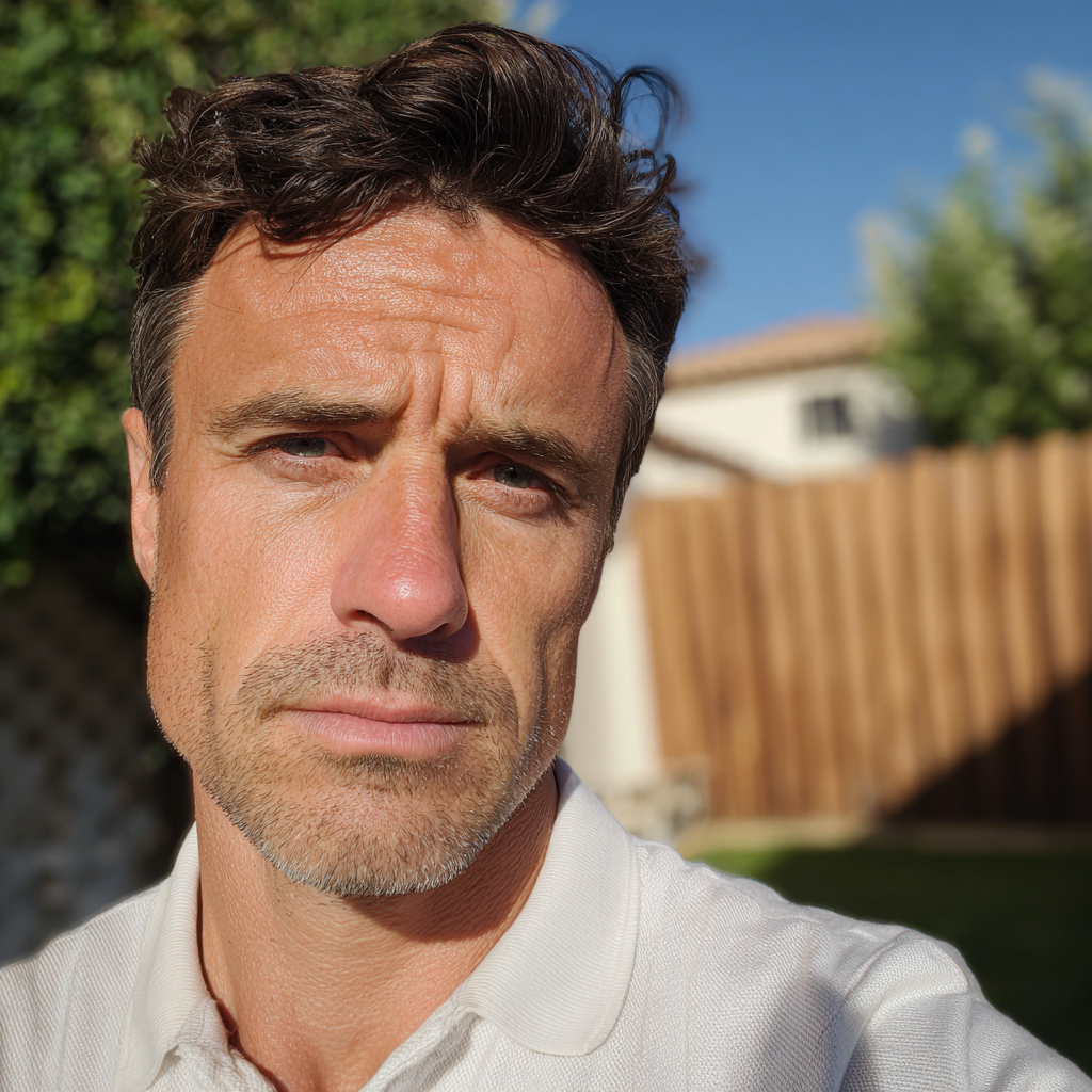 Gros plan sur un homme qui fronce les sourcils | Source : Midjourney