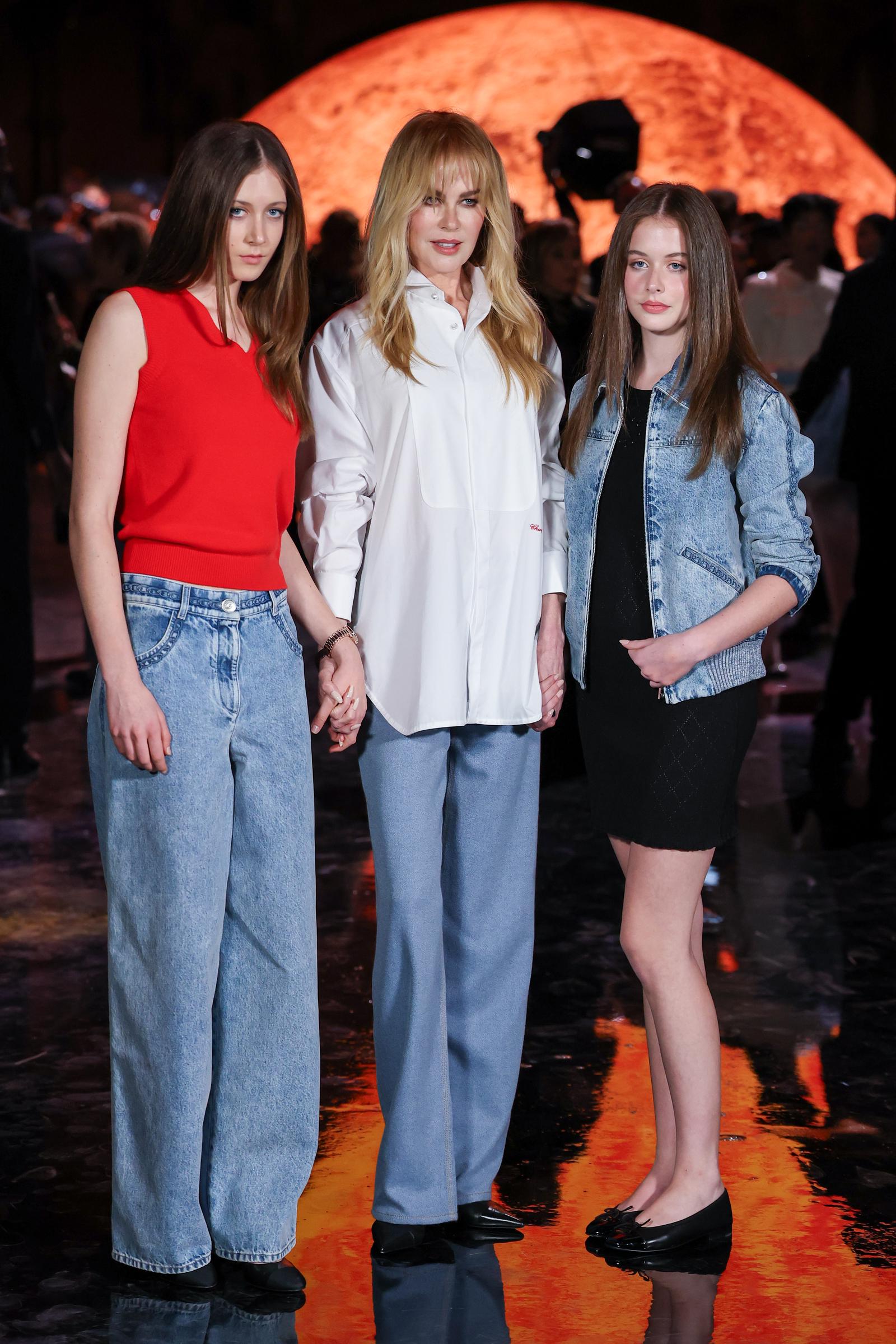 Sunday Rose Kidman Urban, Nicole Kidman et Faith Margaret Kidman-Urban assistent à la Fashion Week de Paris le 6 octobre 2025 | Source : Getty Images