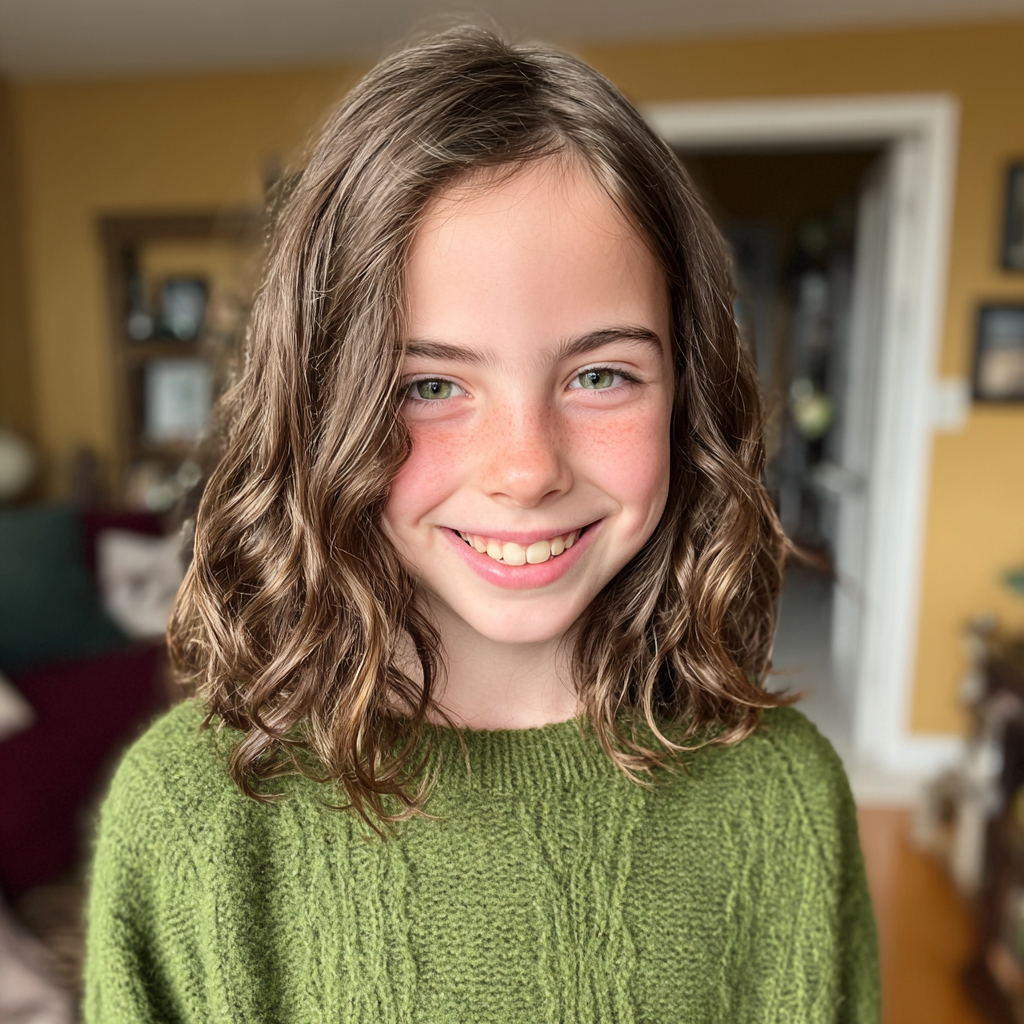 Une petite fille souriante | Source : Midjourney