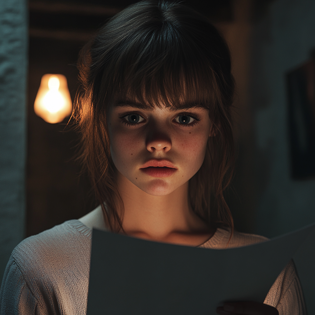 Une femme regarde un document | Source : Midjourney