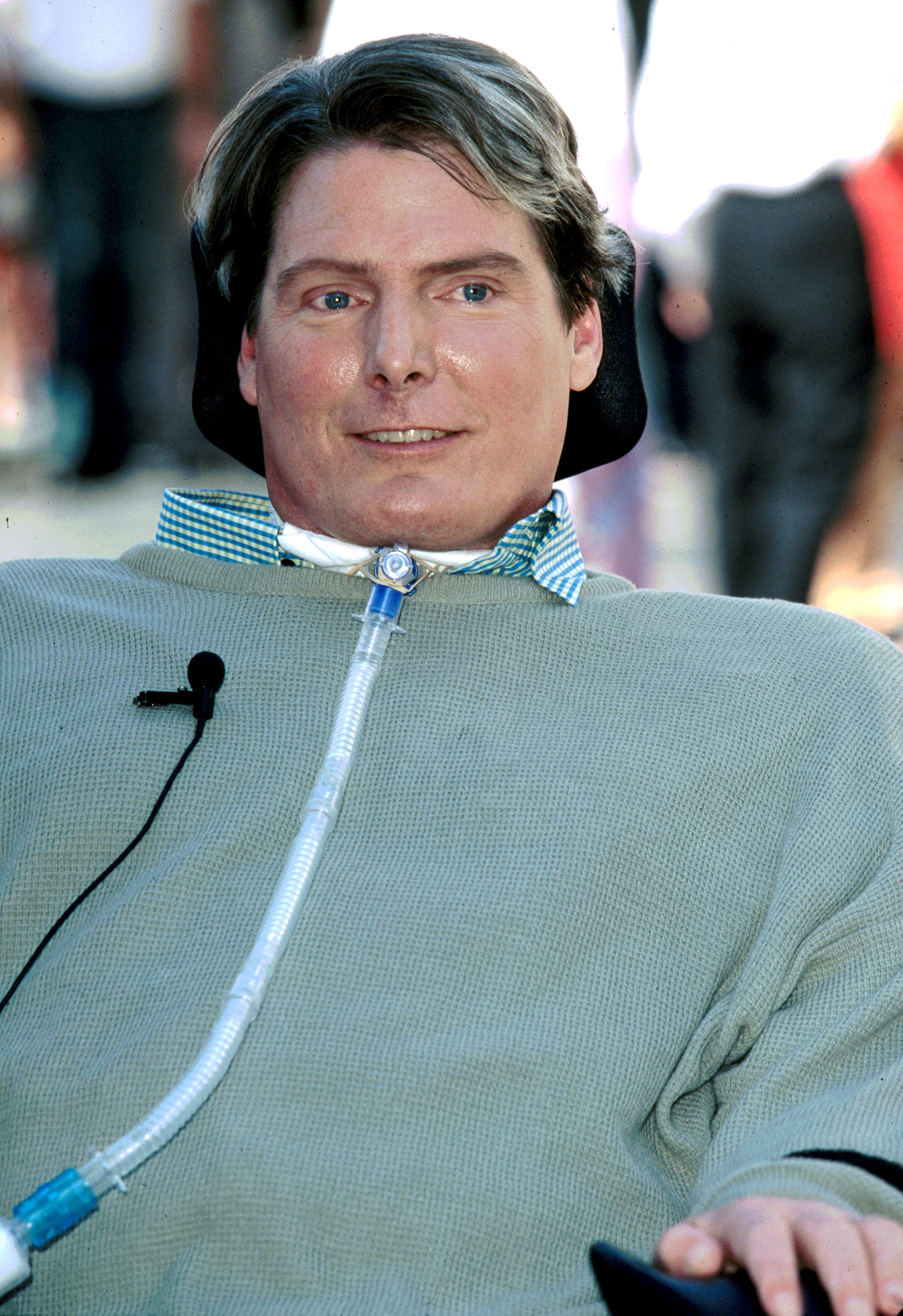 Christopher Reeve lors de la cérémonie de remise de son étoile sur le Hollywood Walk of Fame à Hollywood Boulevard en Californie en 1997.