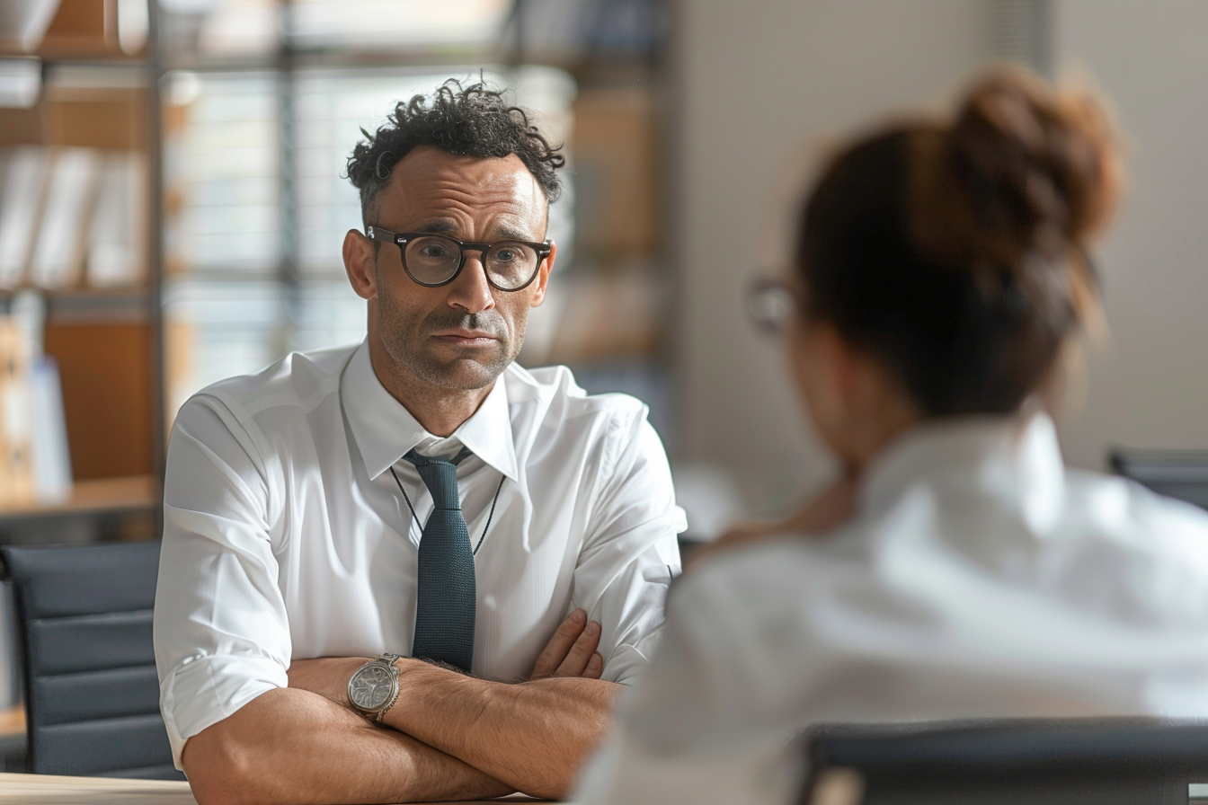 Un patron qui parle à un employé | Source : Midjourney