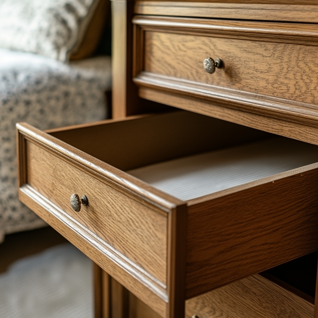 Un tiroir vide dans une chambre à coucher | Source : Midjourney