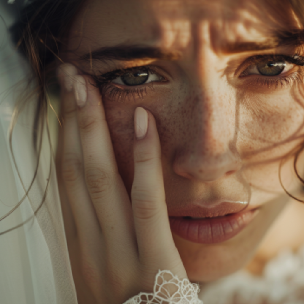 Une mariée triste et coupable | Source : Midjourney