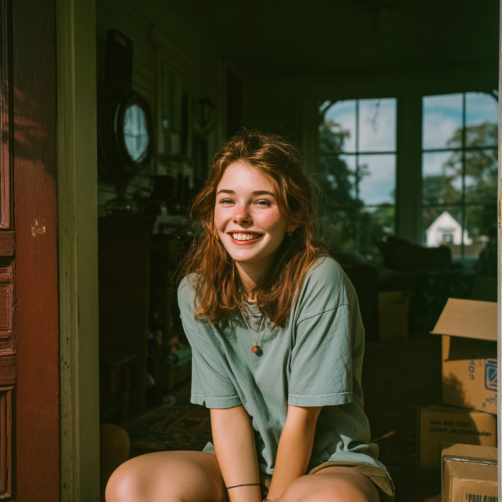 Une fille heureuse | Source : Midjourney