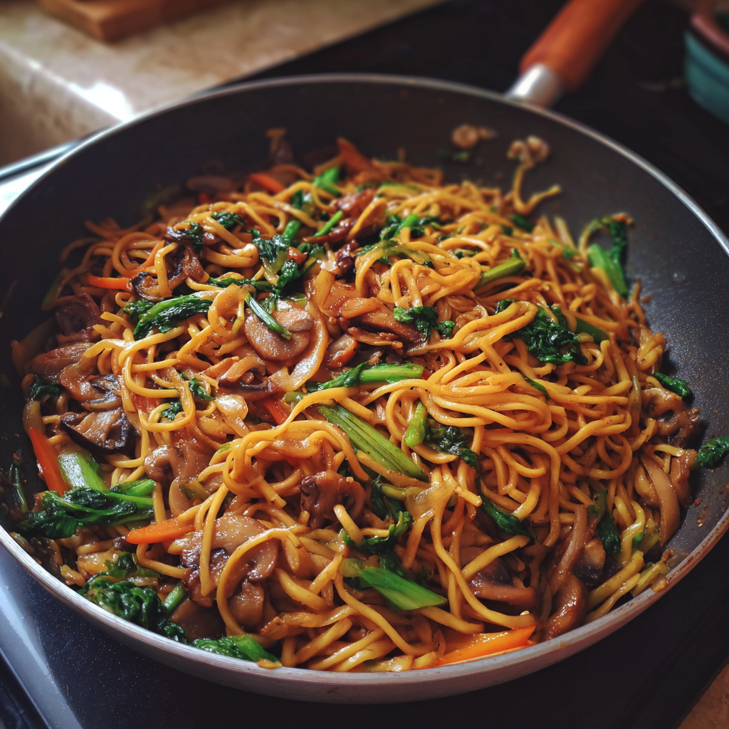 Nouilles sautées à la poêle | Source : Midjourney