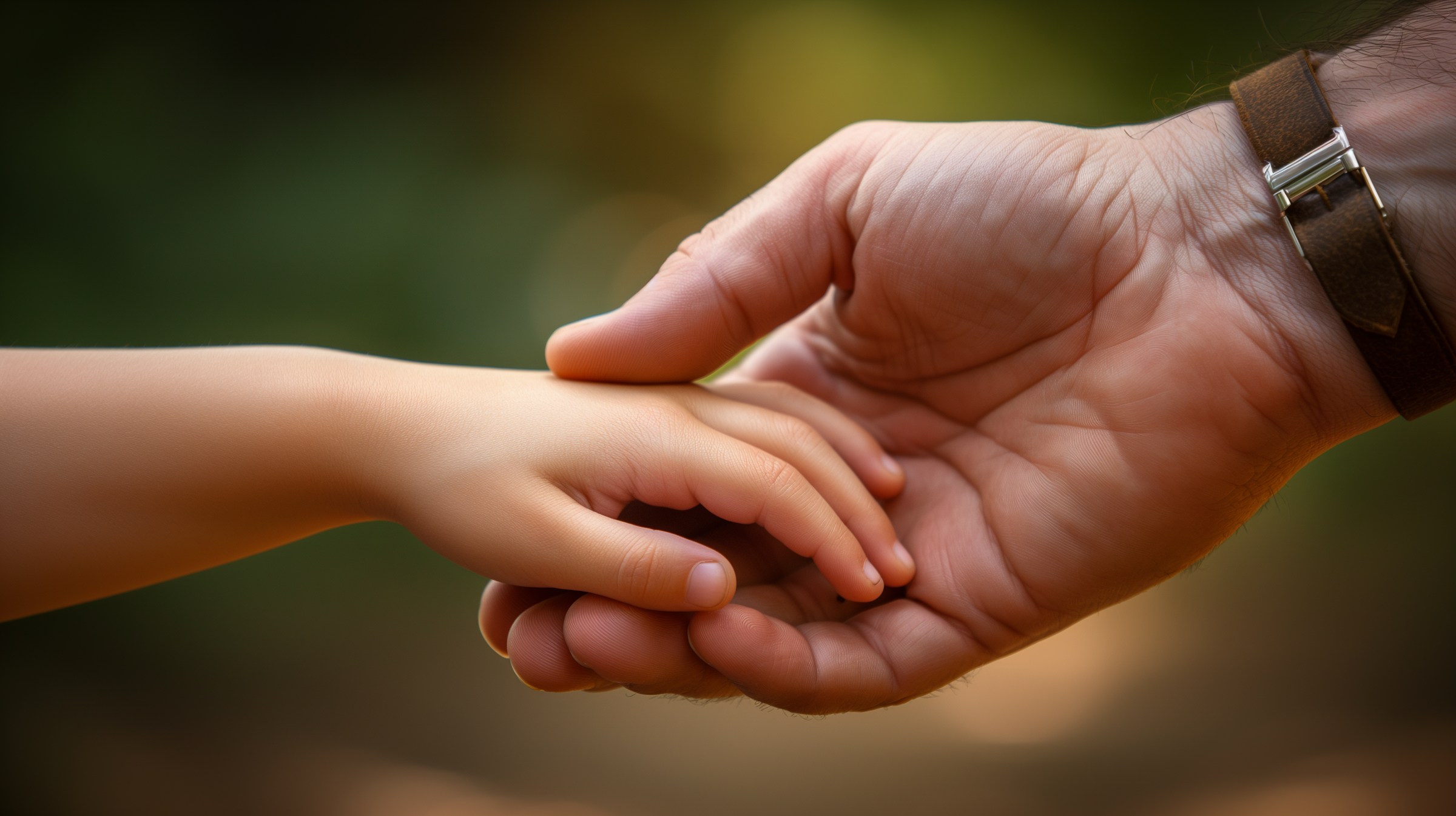 Une personne tenant la main d'un enfant | Source : Midjourney