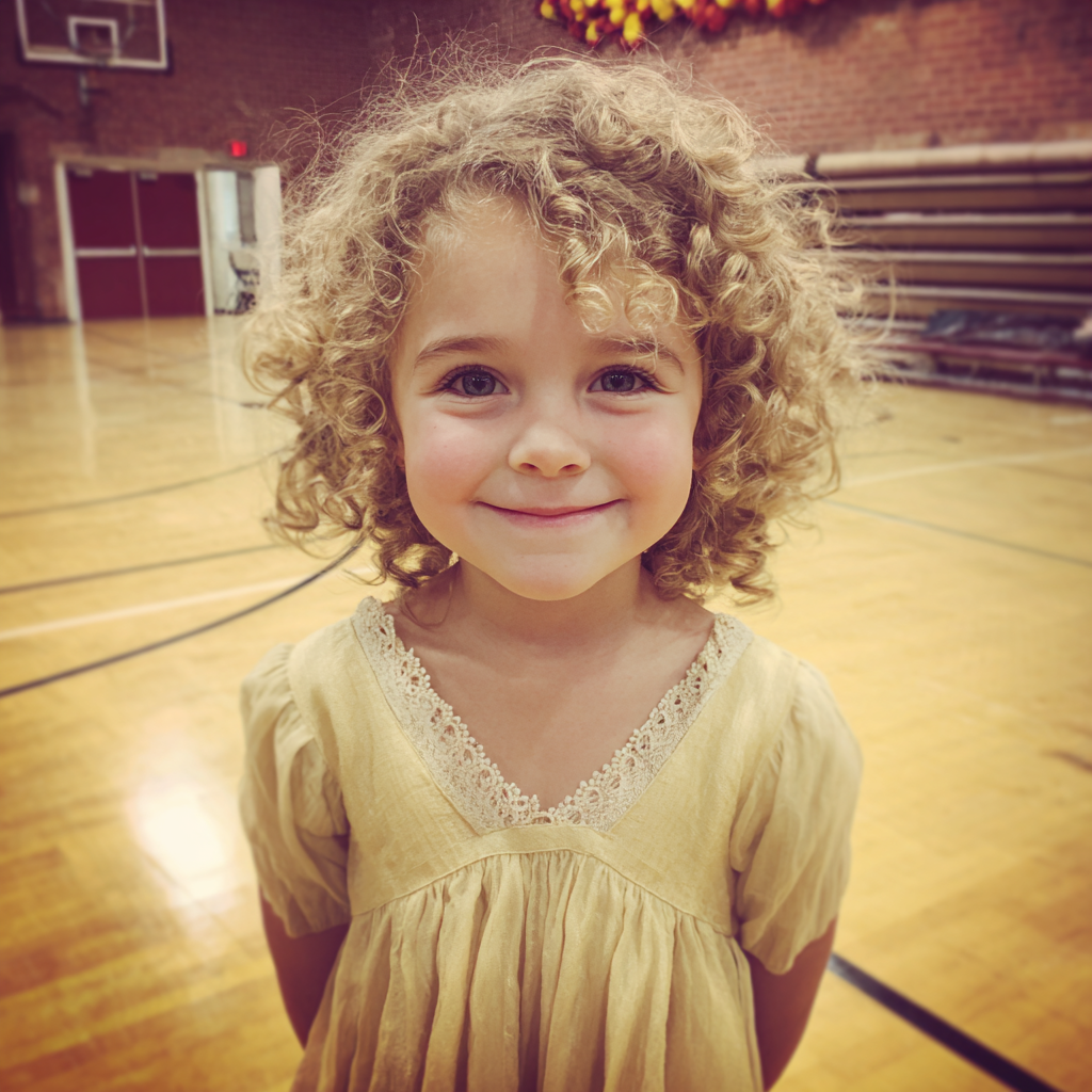 Une petite fille souriante | Source : Midjourney