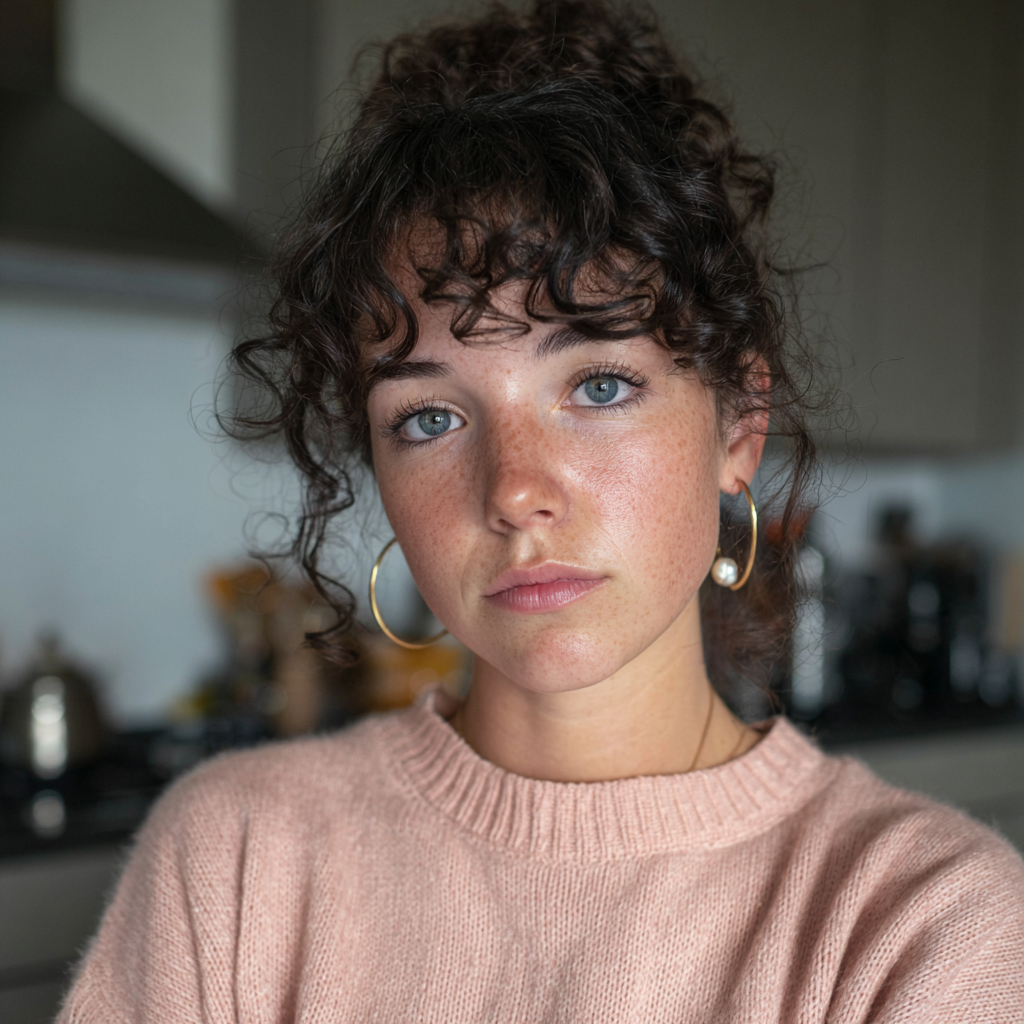 Gros plan sur une femme pensive | Source : Midjourney