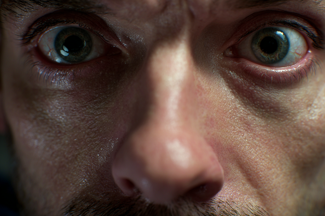 Un gros plan du visage d'un homme | Source : Midjourney