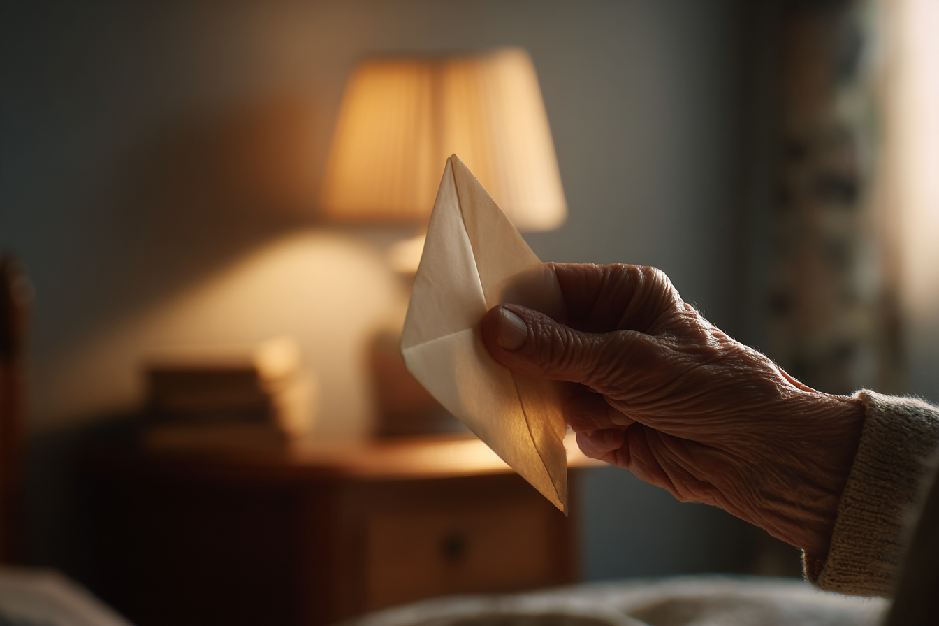 Une personne tenant une feuille de papier | Source : Midjourney
