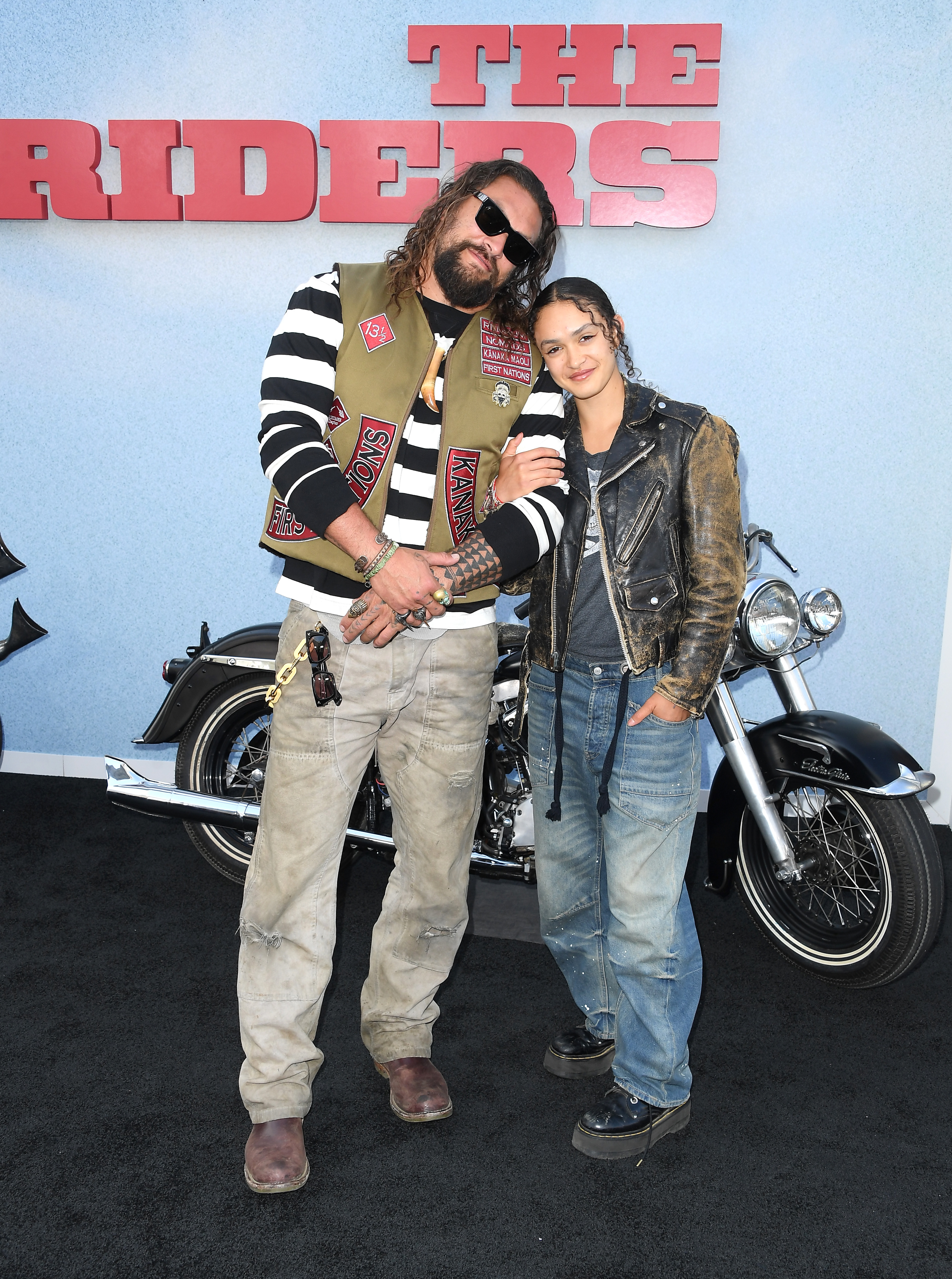 Jason et Lola Iolani Momoa lors de la première de « The Bikeriders » le 17 juin 2024, à Hollywood, en Californie. | Source : Getty Images