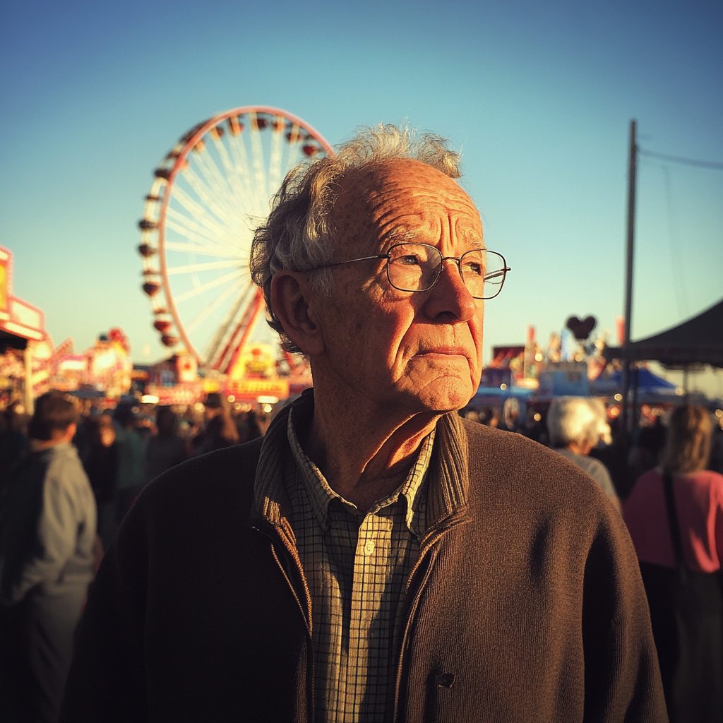 Un vieil homme à la foire | Source : Midjourney