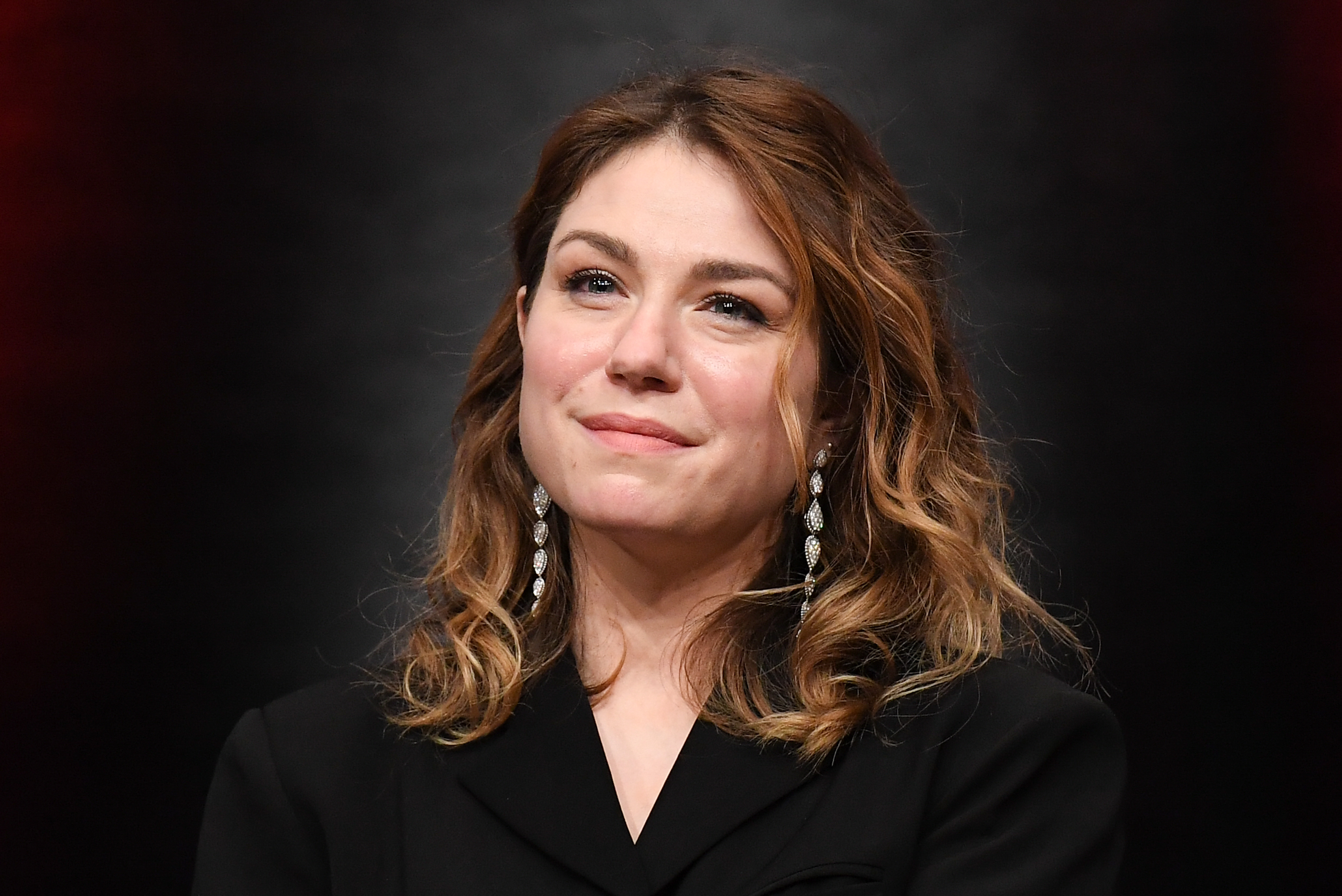Émilie Dequenne sur scène, lors de l'hommage rendu aux frères Jean-Pierre Dardenne et Luc Dardenne lors du 12e Festival Lumière à Lyon, le 16 octobre 2020 à Lyon, en France I Source : Getty Images