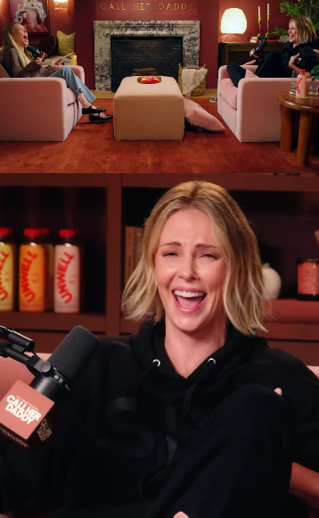 Charlize Theron et Alex Cooper rient sur le teaser de l'épisode du podcast "Call Her Daddy", daté du 1er juillet 2025 | Source : Instagram/callherdaddy
