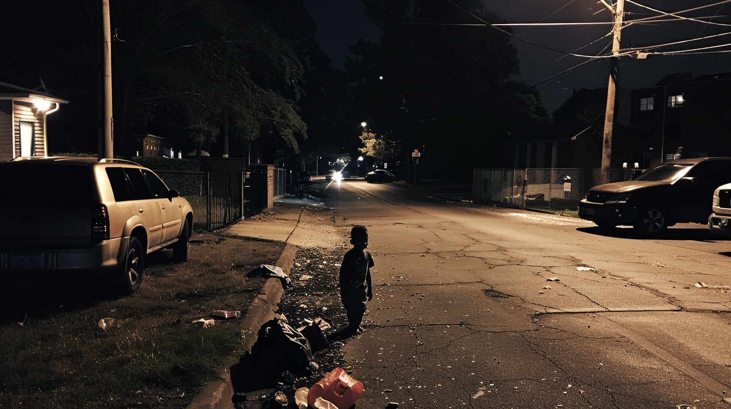 Un garçon dans la rue | Source : Midjourney