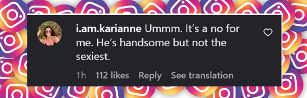 Réaction d'un fan à la nomination de la star de cinéma au titre d'« homme le plus sexy de l'année 2025 » par le magazine People, extrait d'une publication datée du 3 novembre 2025 | Source : Instagram/entertainmenttonight