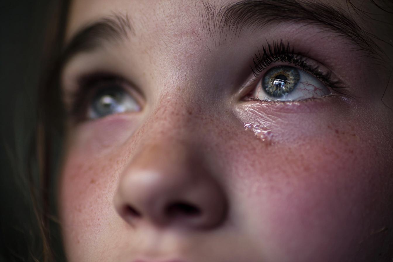 Un gros plan sur le visage d’une fille | Source : Midjourney