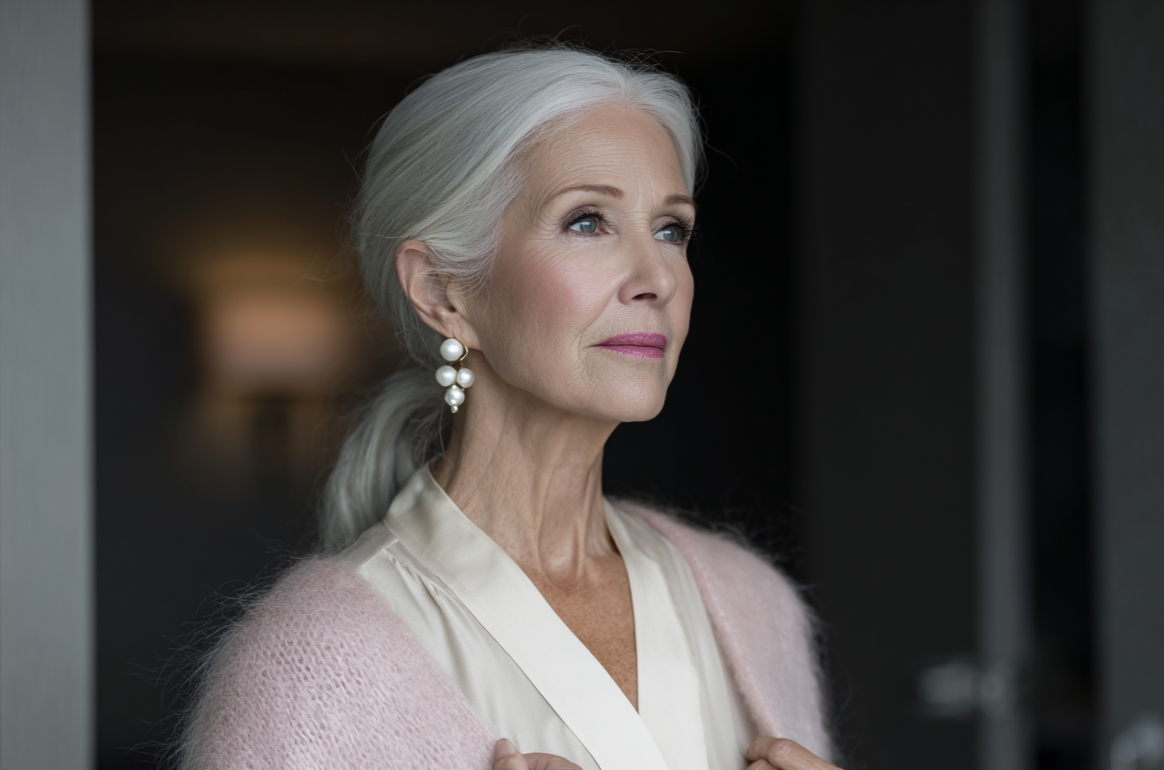 Une femme âgée qui sourit | Source : Midjourney