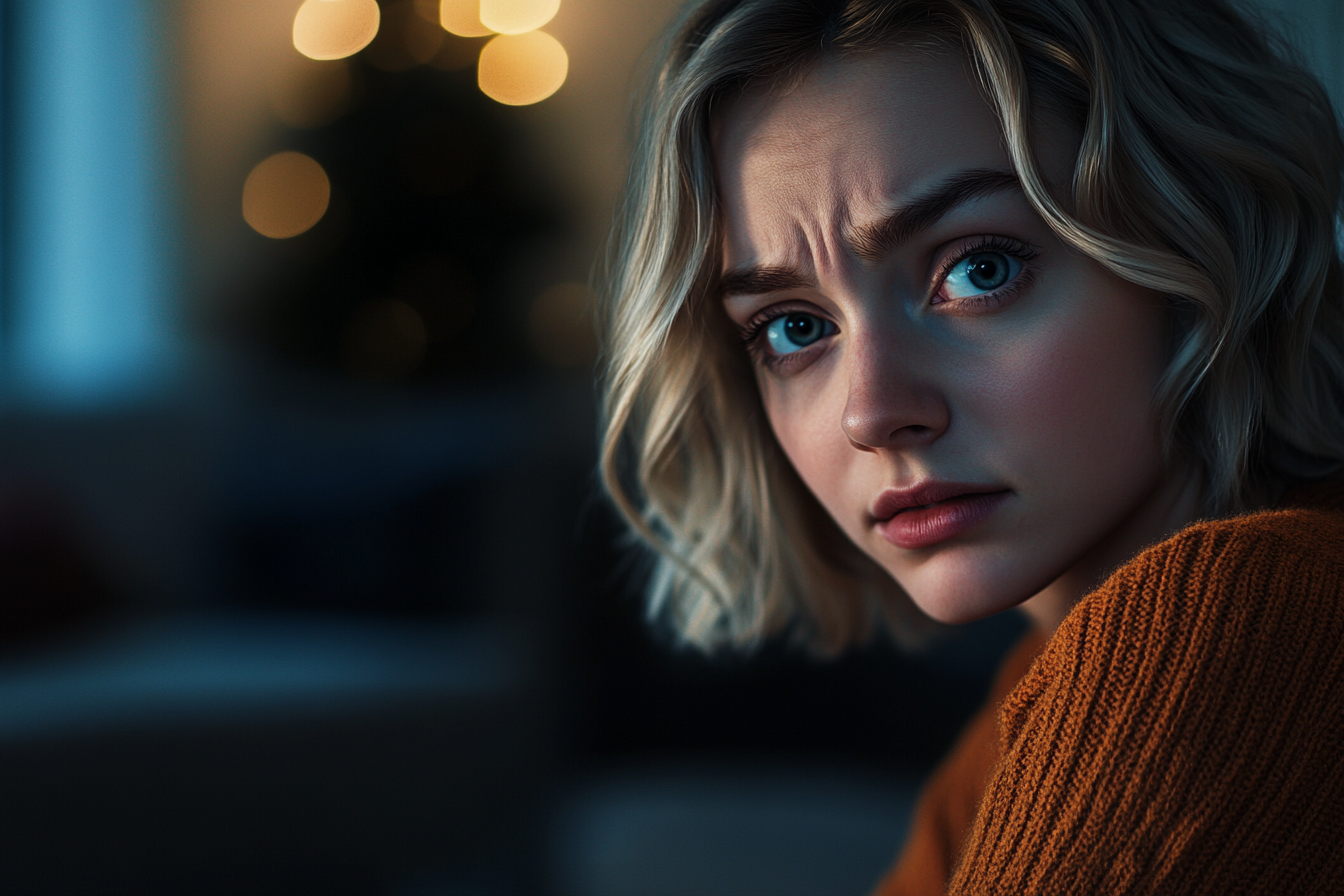Une femme qui regarde droit devant elle | Source : Midjourney