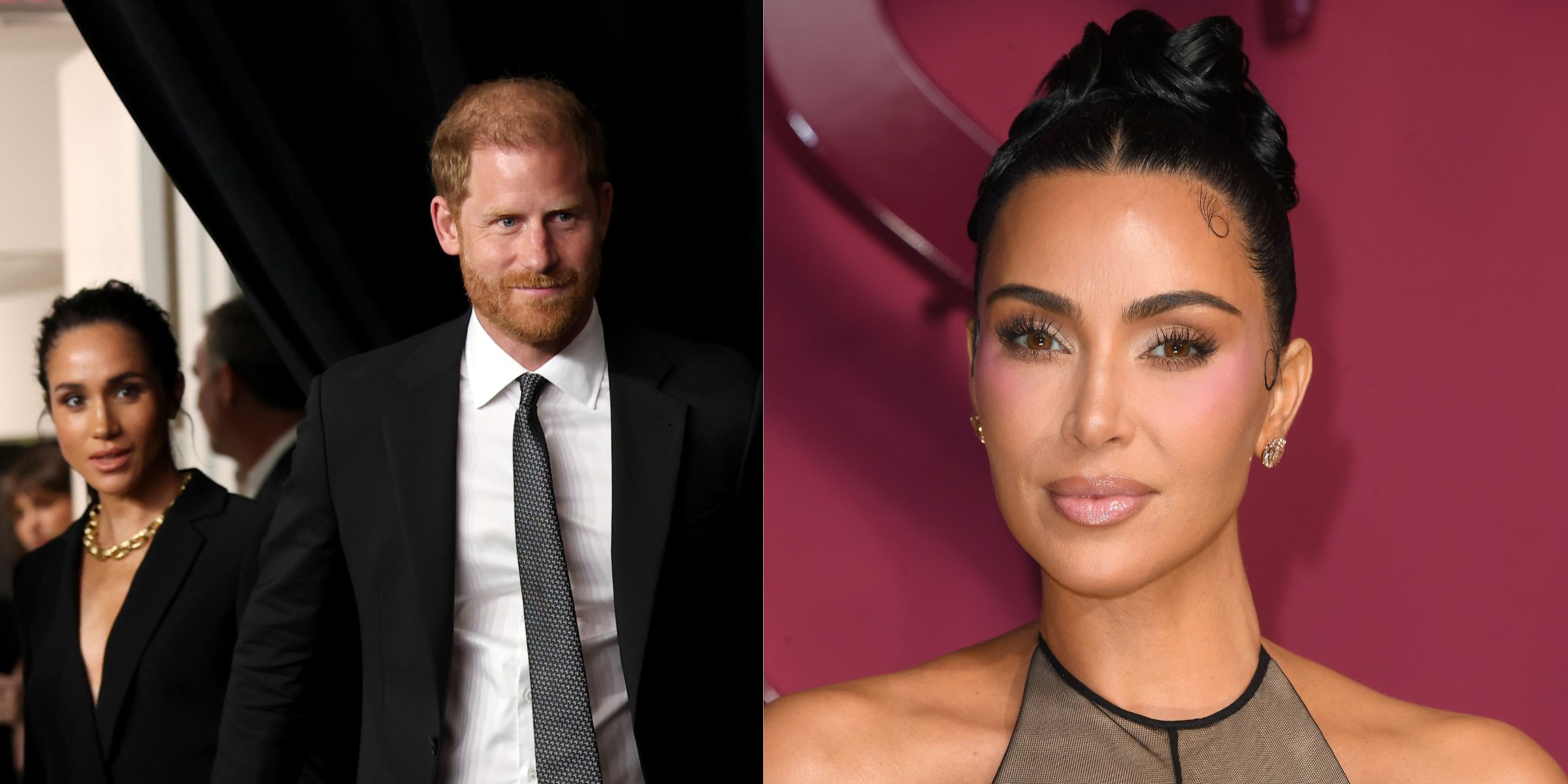 Meghan Markle et le prince Harry | Kim Kardashian | Source : Getty Images