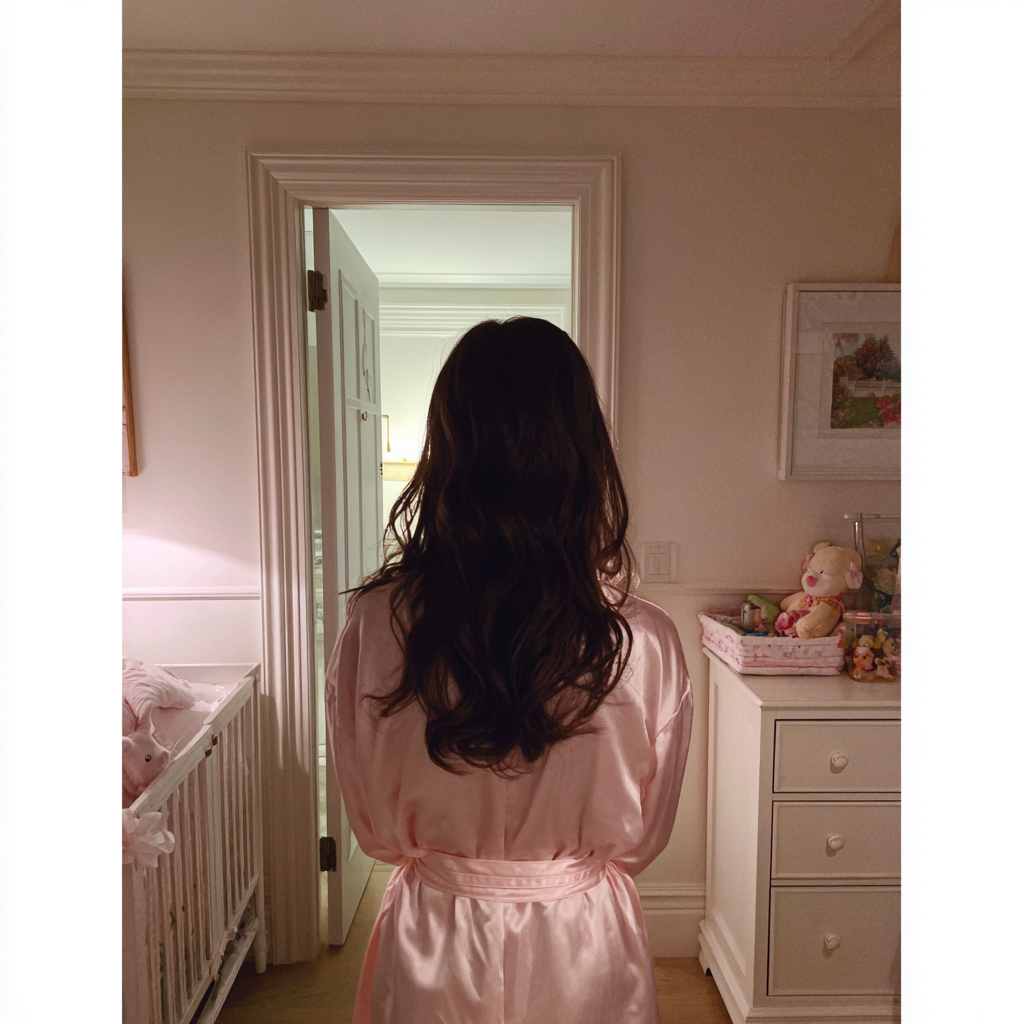 Une femme debout dans une crèche | Source : Midjourney