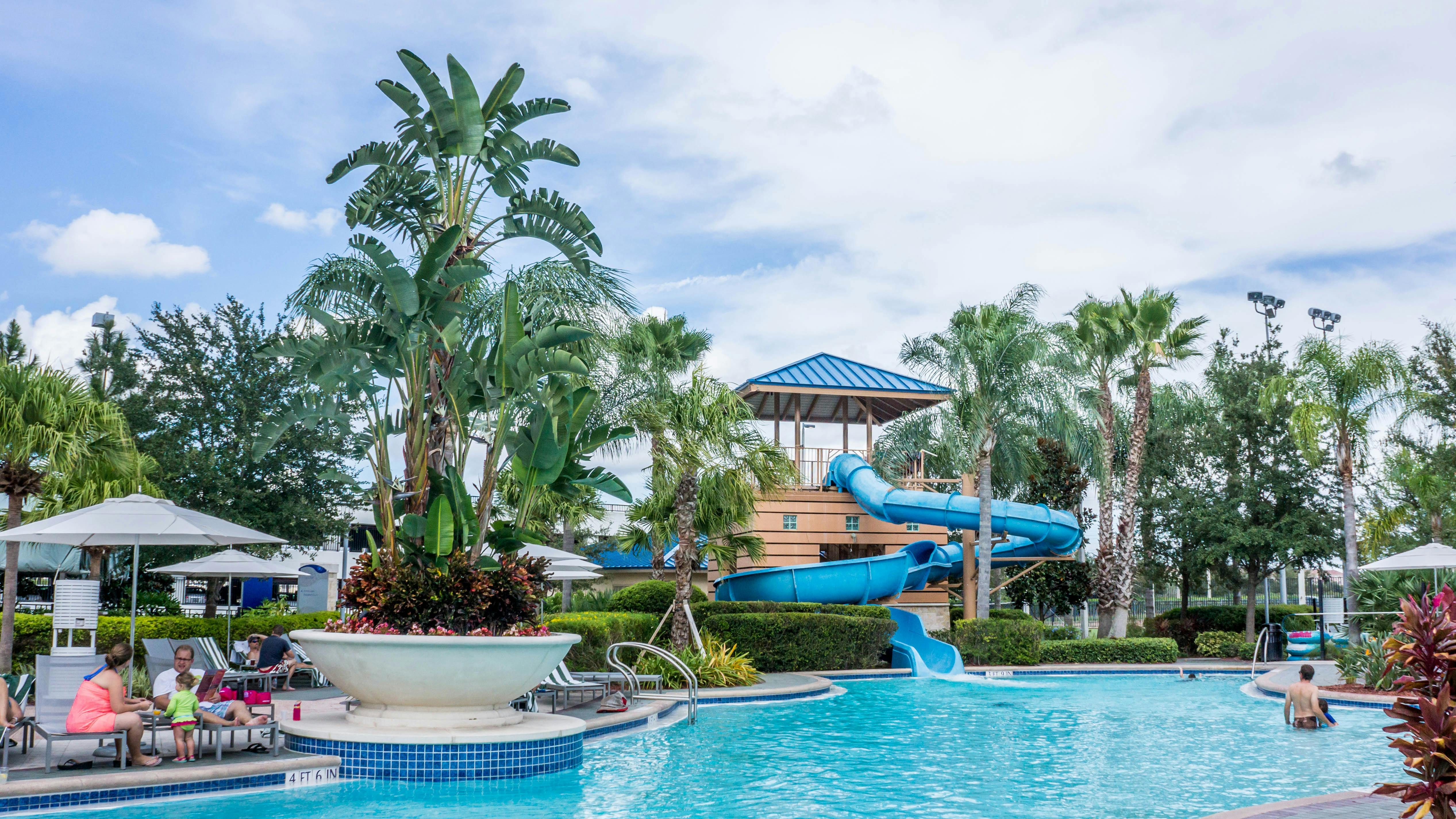 Une piscine dans un parc d'attractions | Source : Pexels