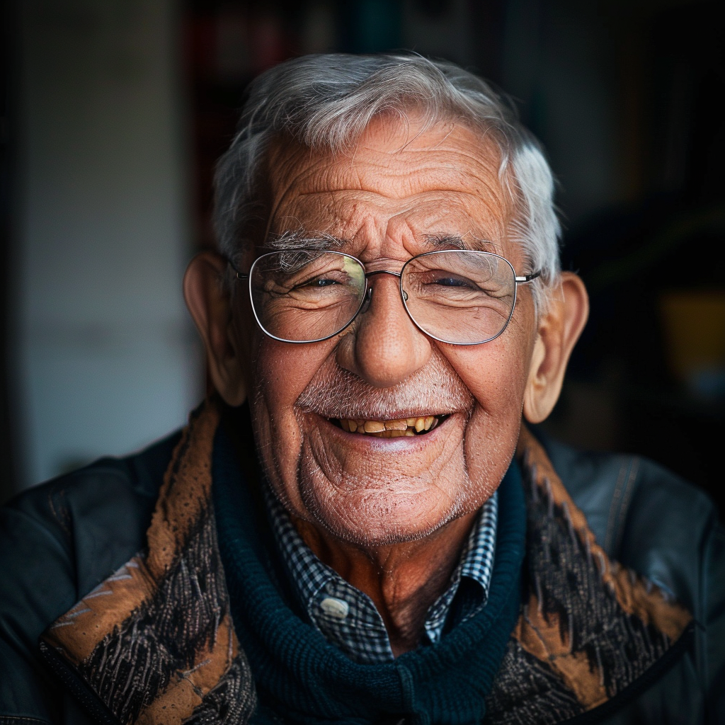 Un homme âgé souriant | Source : Midjourney