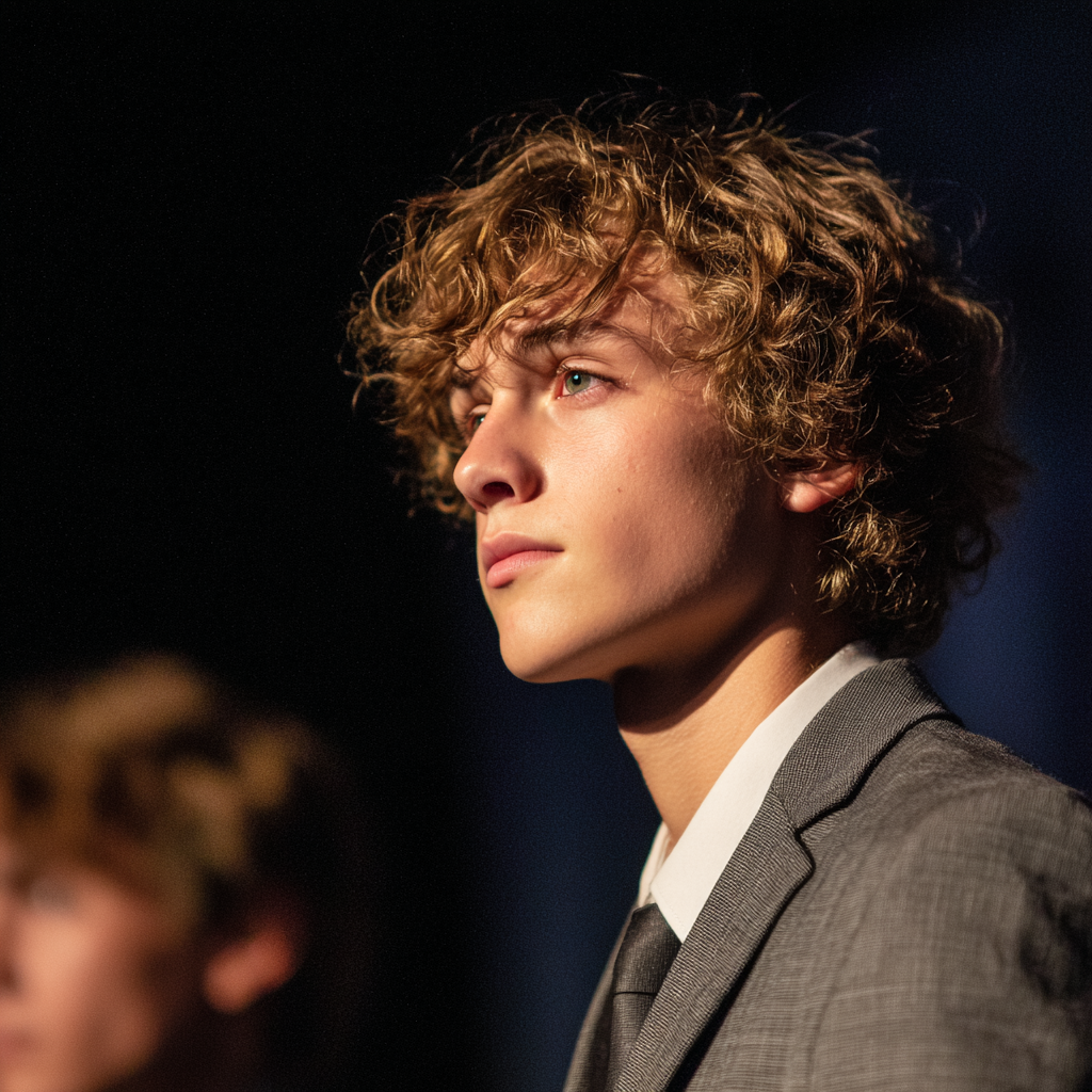 Vue latérale d'un adolescent | Source : Midjourney