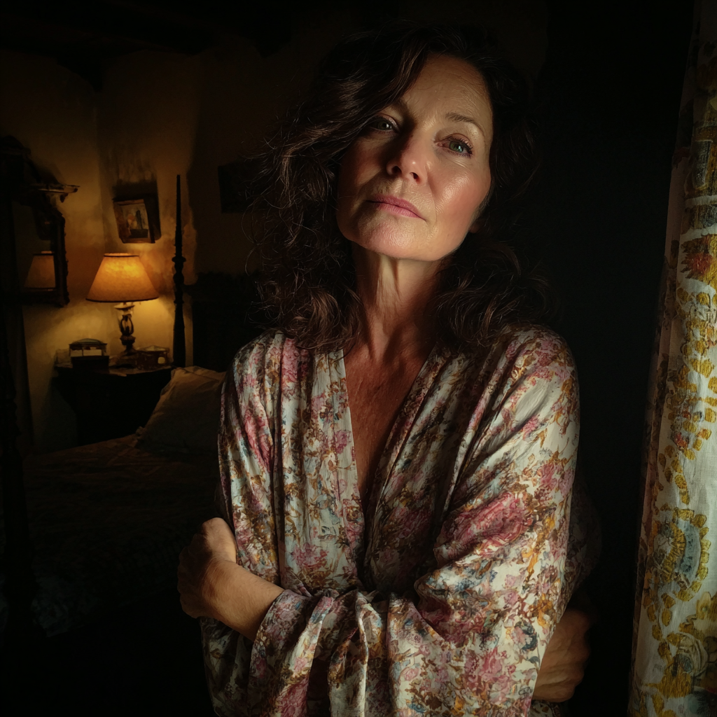 Une femme âgée portant une robe à fleurs | Source : Midjourney