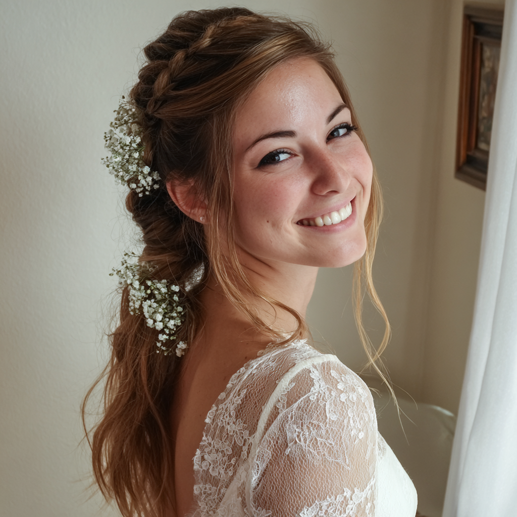 Une mariée souriante | Source : Midjourney