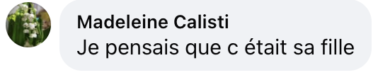 Capture d'écran du commentaire d'un internaute I Source : facebook.com/gala.f