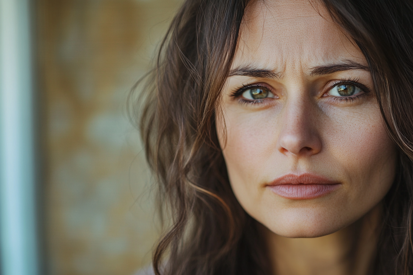 Une femme fronce légèrement les sourcils | Source : Midjourney