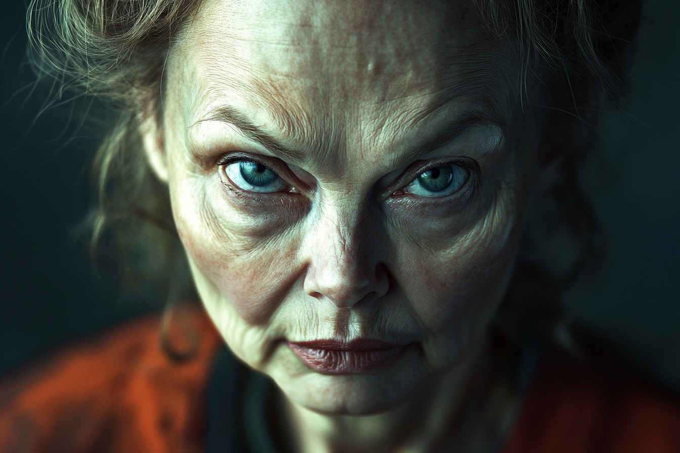 Une femme au visage sombre | Source : Midjourney