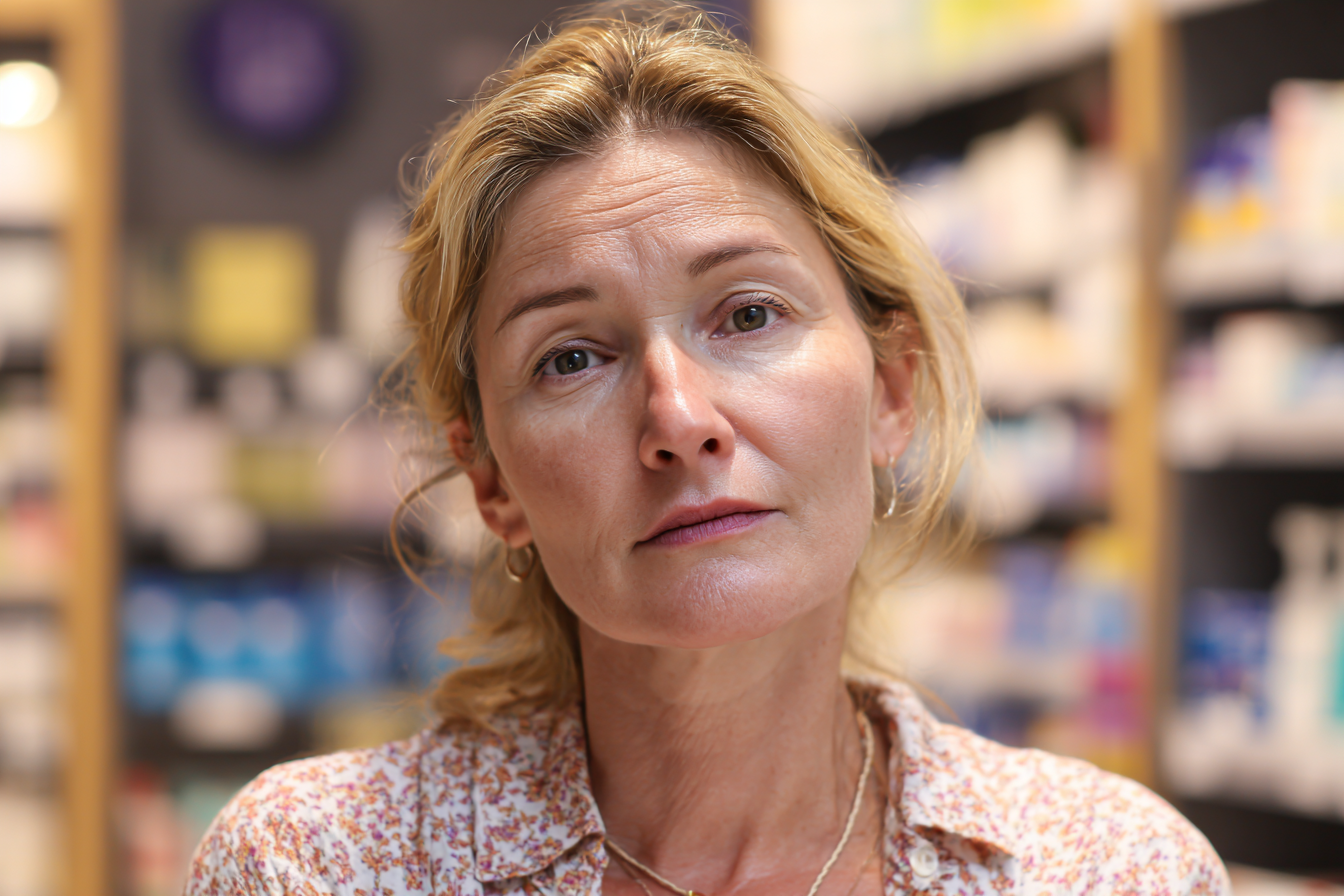 Une femme qui regarde droit devant elle | Source : Midjourney