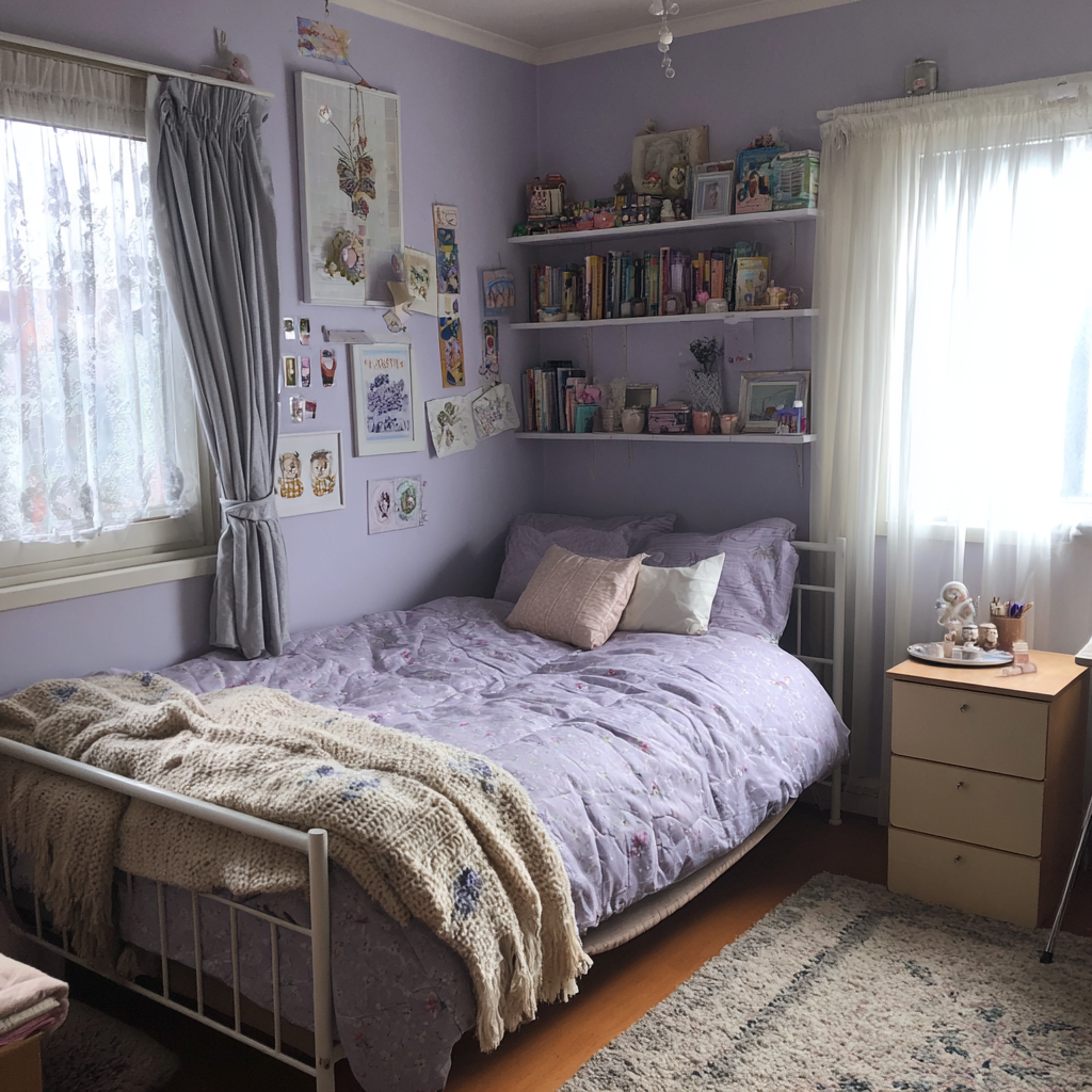 L'intérieur de la chambre d'une adolescente | Source : Midjourney