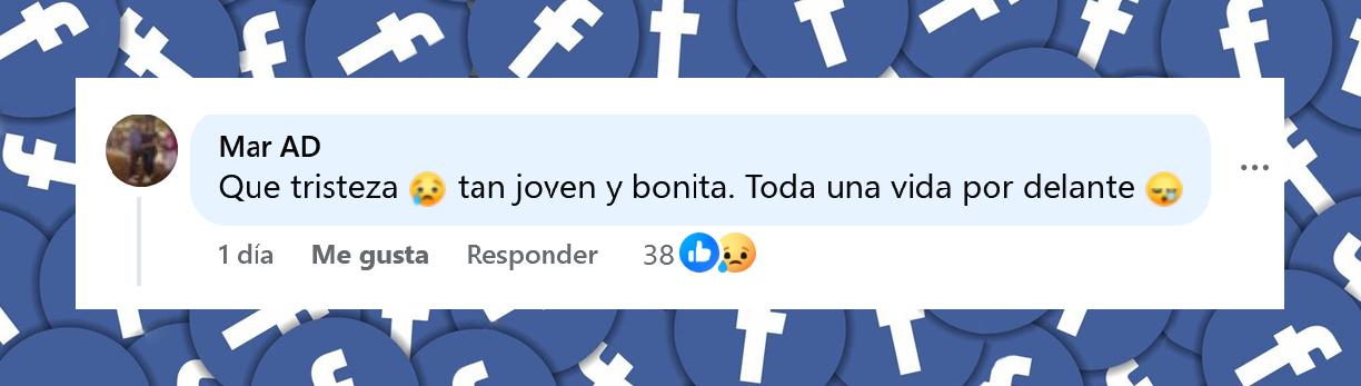 Commentaire d'un utilisateur de Facebook après le décès de Débora Estrella | Source : Facebook/Debora Estrella