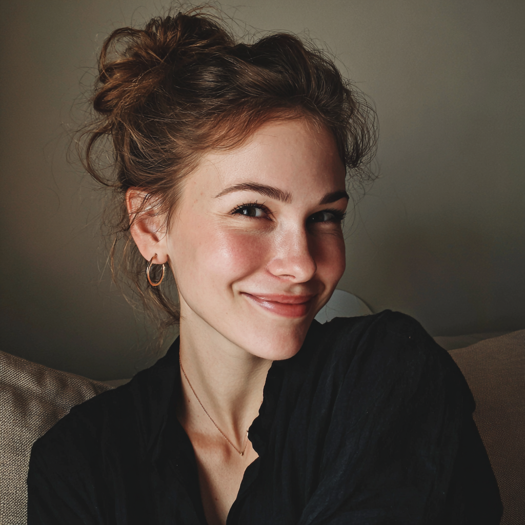 Gros plan sur une femme souriante | Source : Midjourney