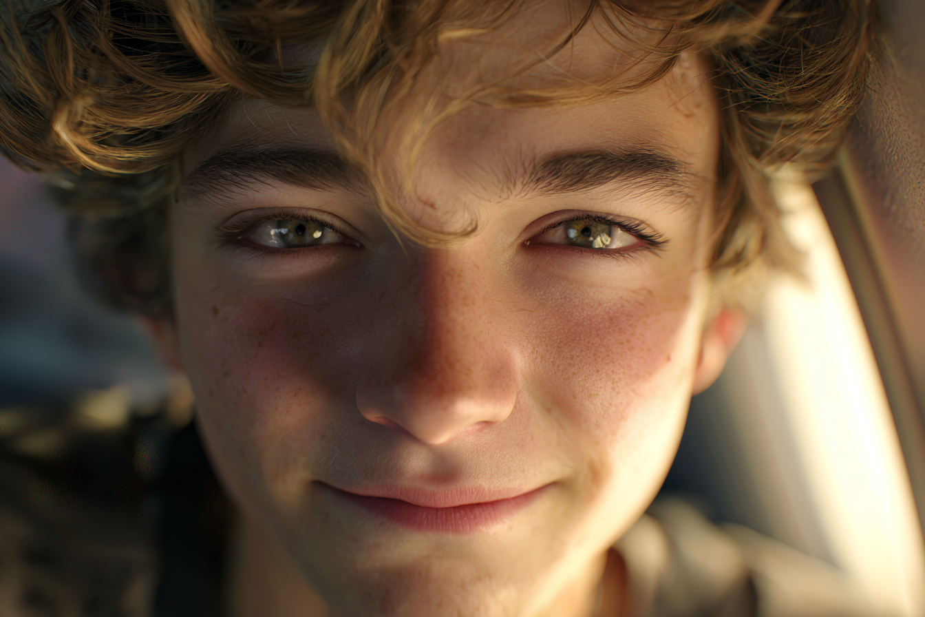 Gros plan sur le visage d'un adolescent | Source : Midjourney