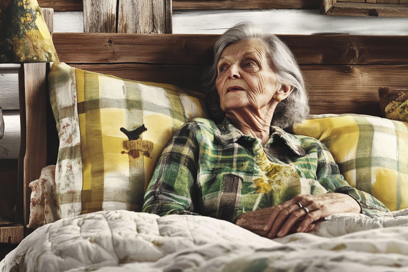 Une femme allongée dans son lit | Source : Midjourney